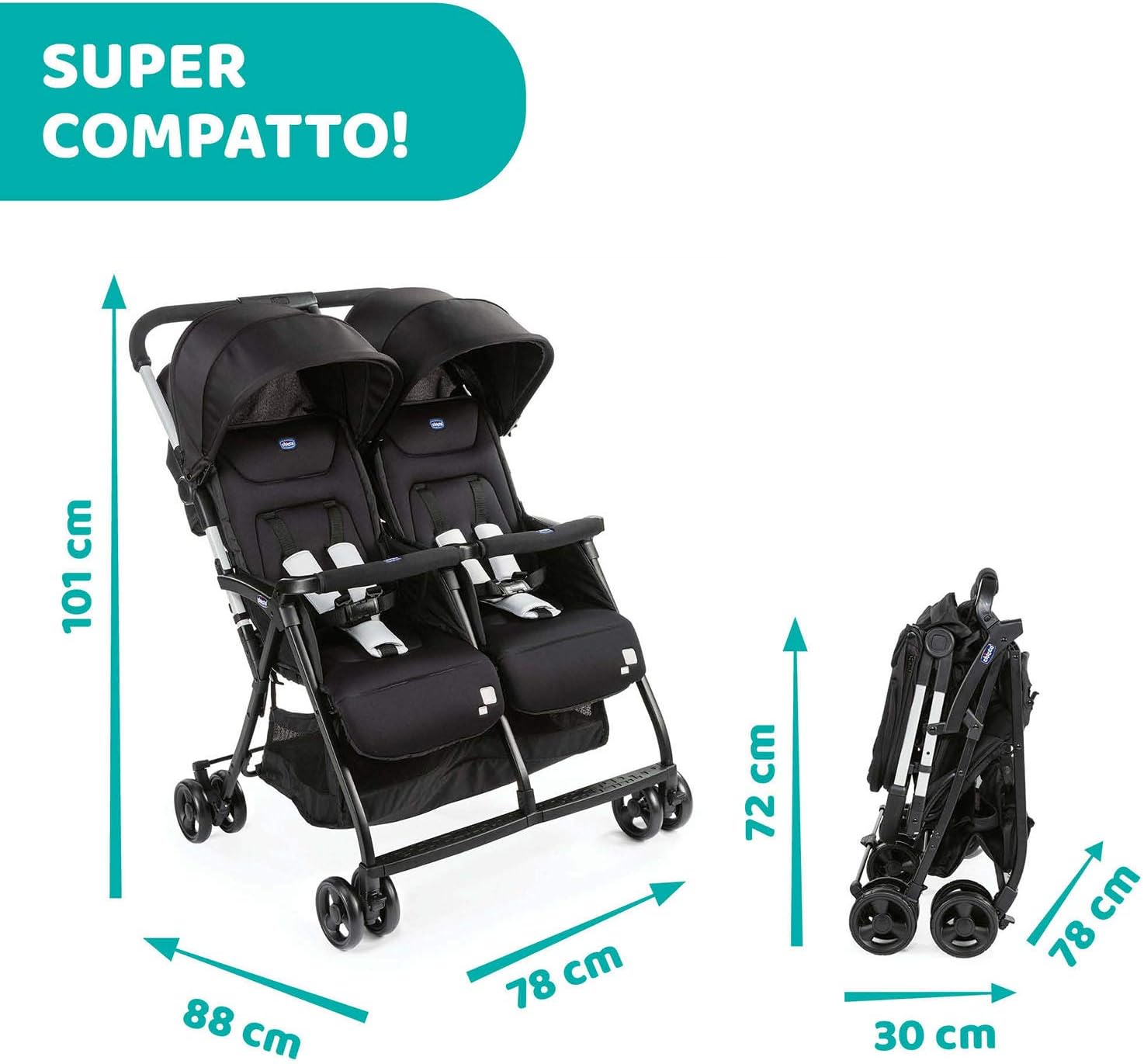 Thumbnail 5 de Chicco OHlalà Twin passeggino gemellare 8 kg