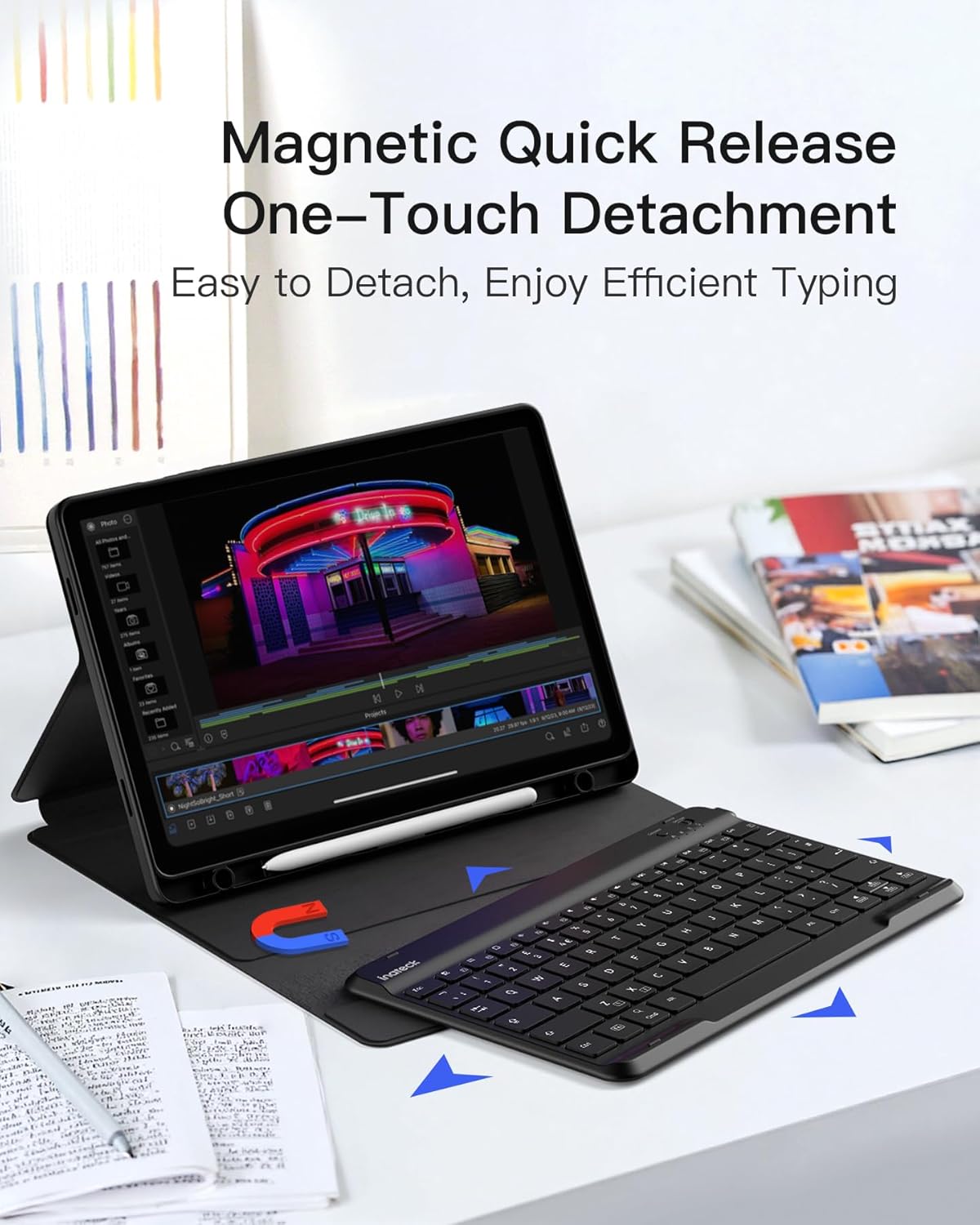 Detalle de Inateck Case with Keyboard for Samsung Galaxy Tab A9 Plus 11-inch 2023 (SM-X210/X216/X218)
