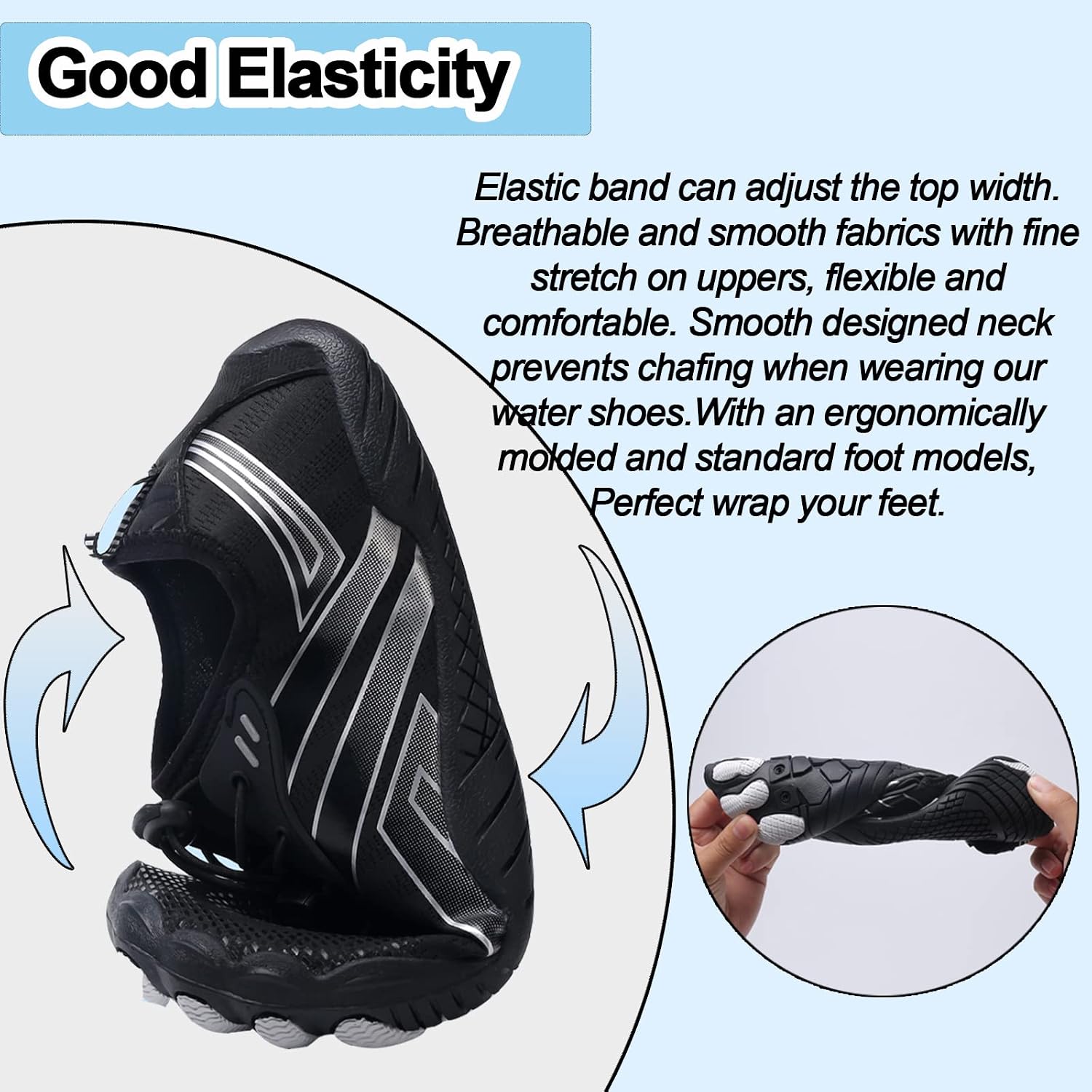 Thumbnail 2 de Bravover Quick Dry Barefoot Aqua Shoes for Men & Women – five-finger beach, pool, swim and surf shoes