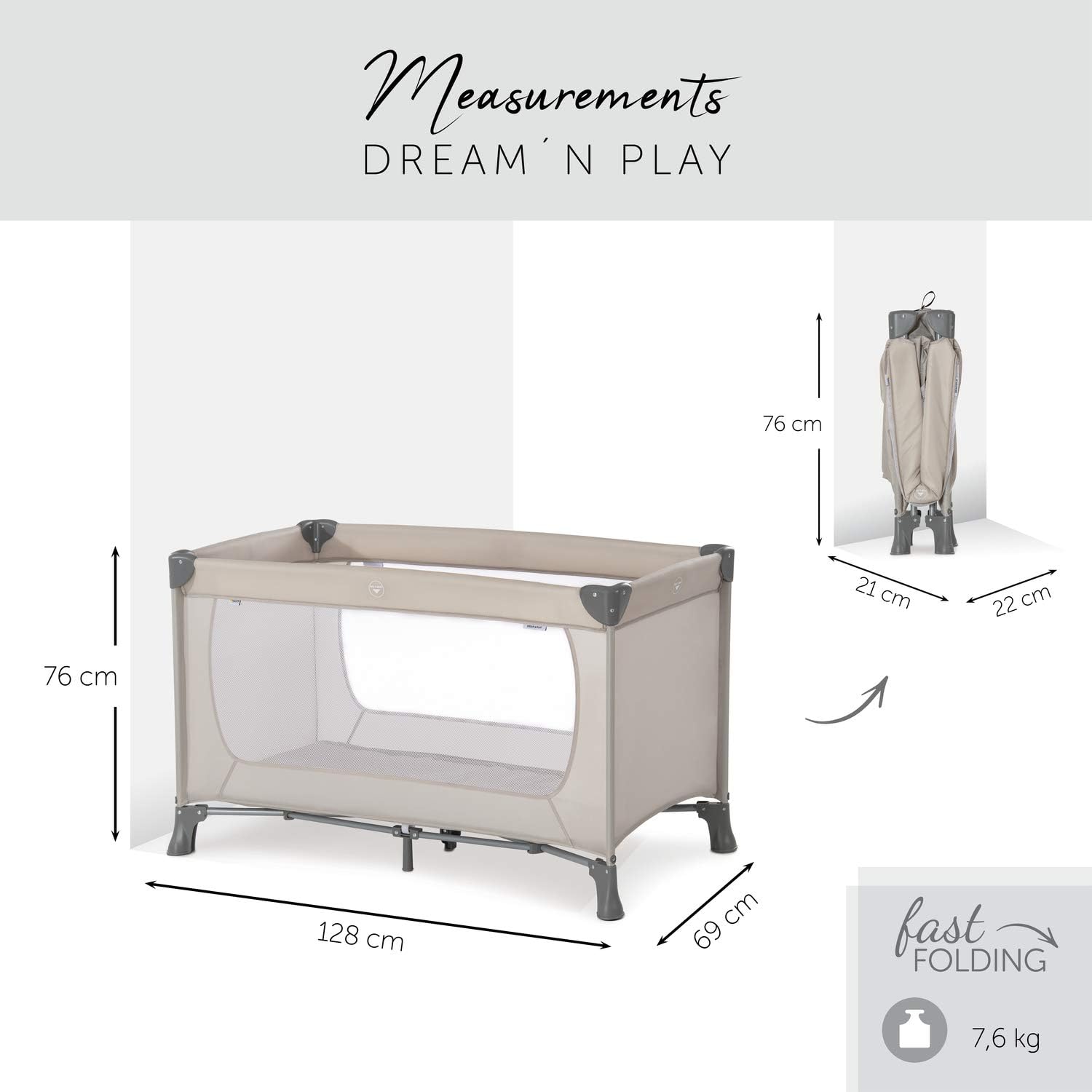 Detalle 2 de hauck Cuna de Viaje Dream N Play 🌟 Práctica y Versátil