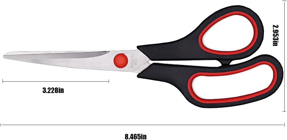 Detalle 2 de Dice red J001 Multipurpose Scissors, 8.5-Inch, Stainless Steel, 5-Pack