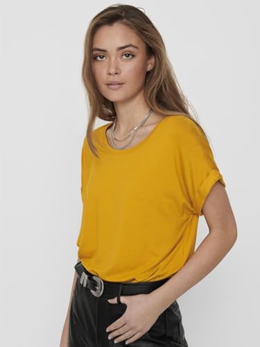 Detalle de ONLY Tops für Damen Basic Kurzarm Rundhals – Vielseitiges Basicshirt von ONLY