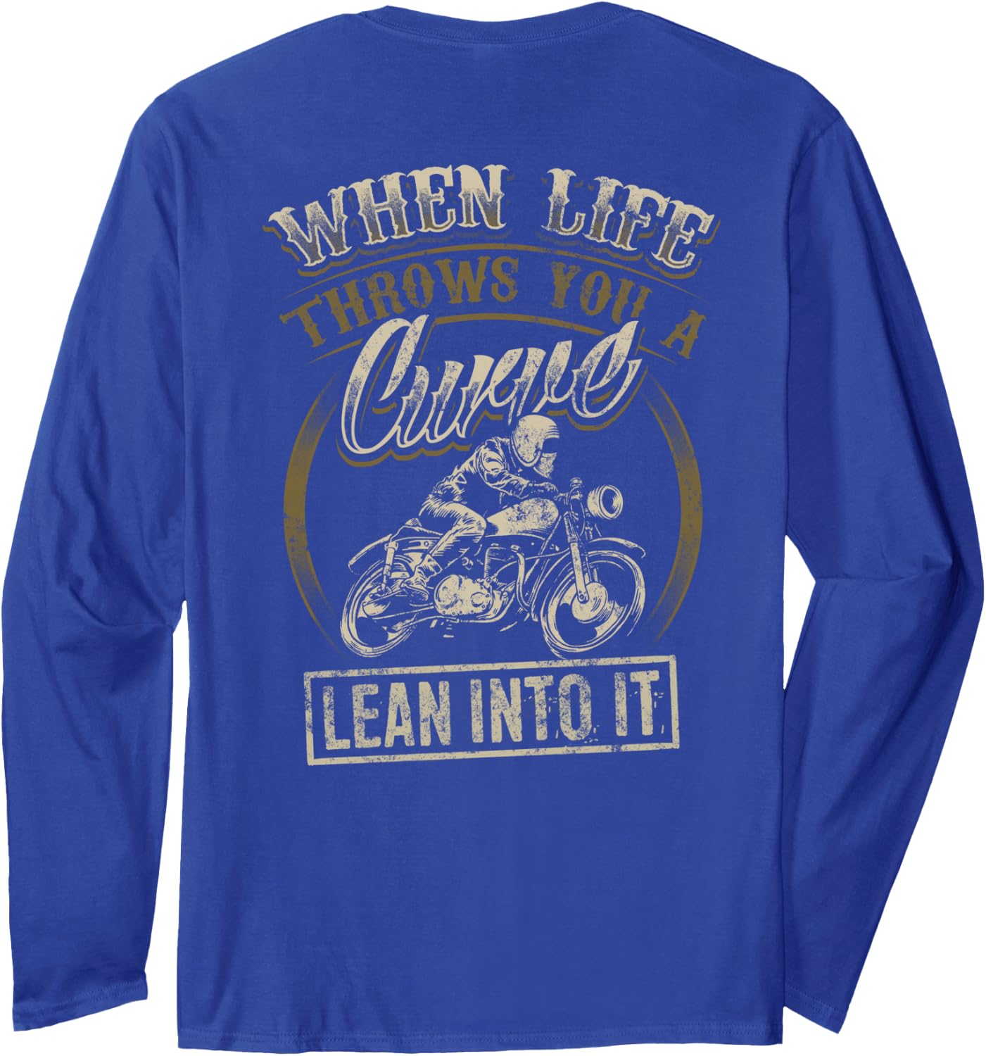 Detalle de Cool Back Print Biker Motorbike Rider Edgy Maglia a Manica