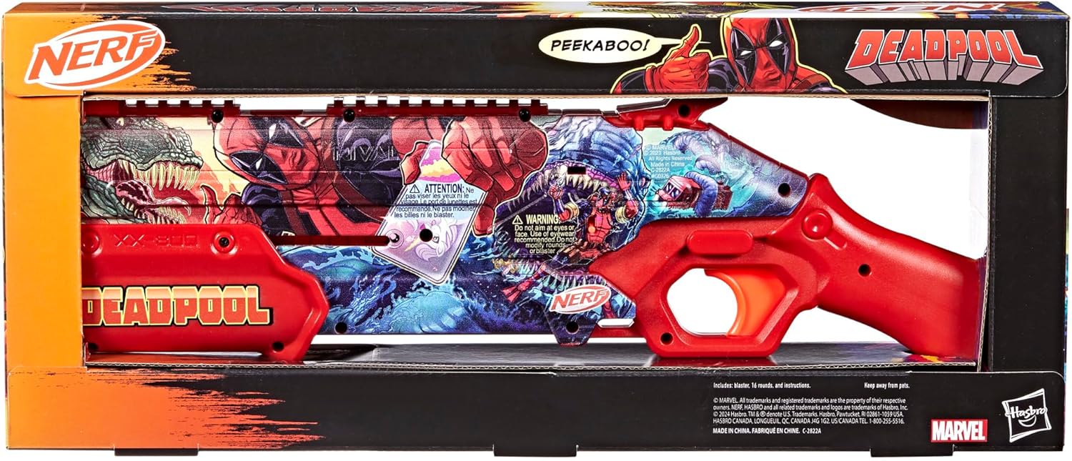 Thumbnail 6 de Nerf Marvel Deadpool Blaster 16-round pump-action blaster