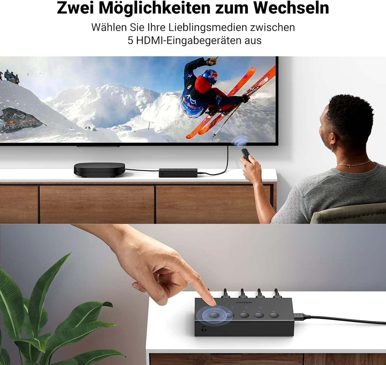 Thumbnail 4 de UGREEN HDMI Switch 5 in 1out 4K@60Hz HDMI Splitter
