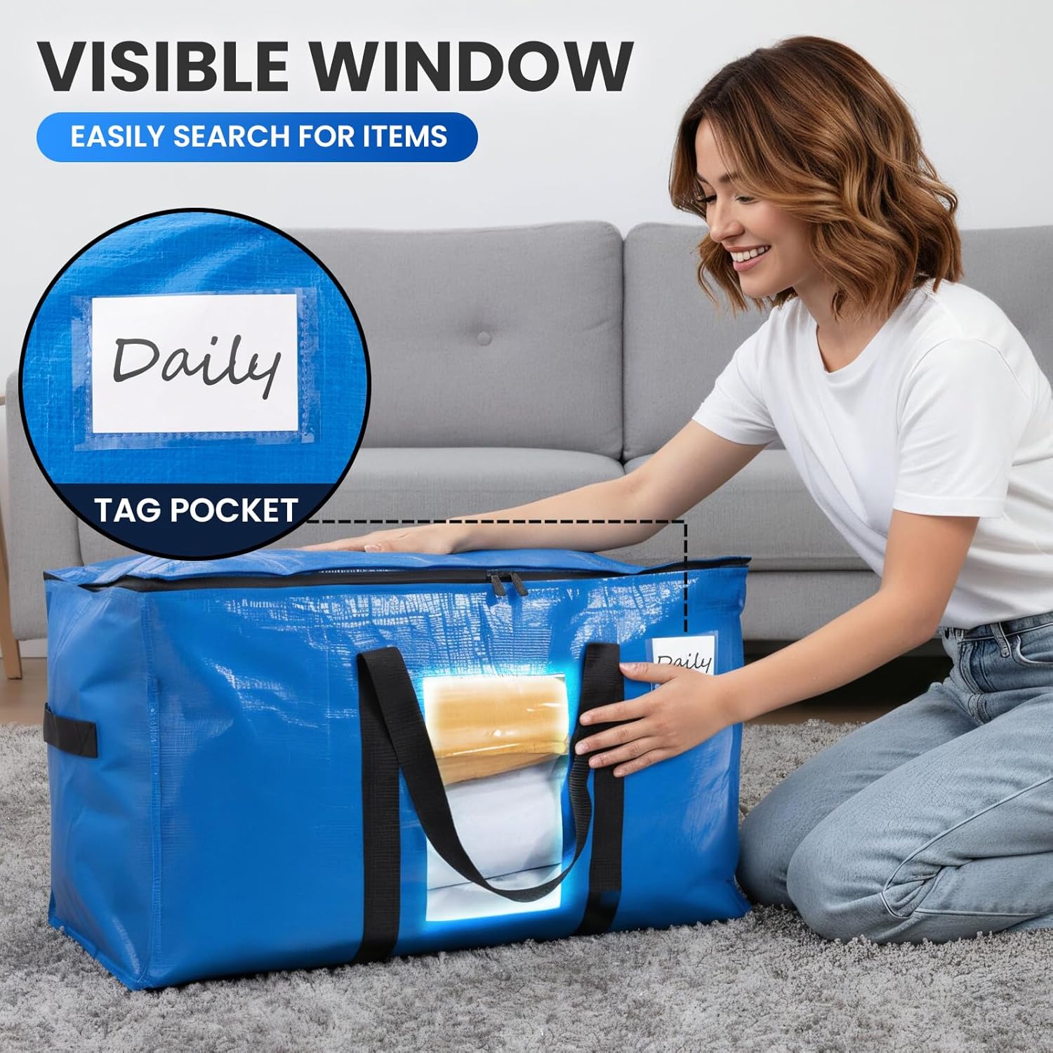 Thumbnail 4 de TAILI Extra Large Moving Bags, 4-Pack