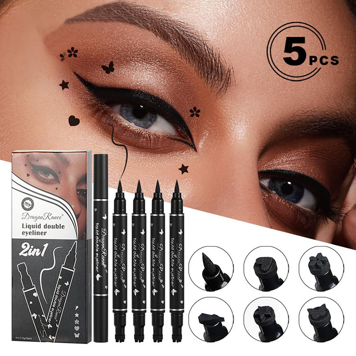 Detalle 2 de 5-teiliges Eyeliner-Set mit Stempel