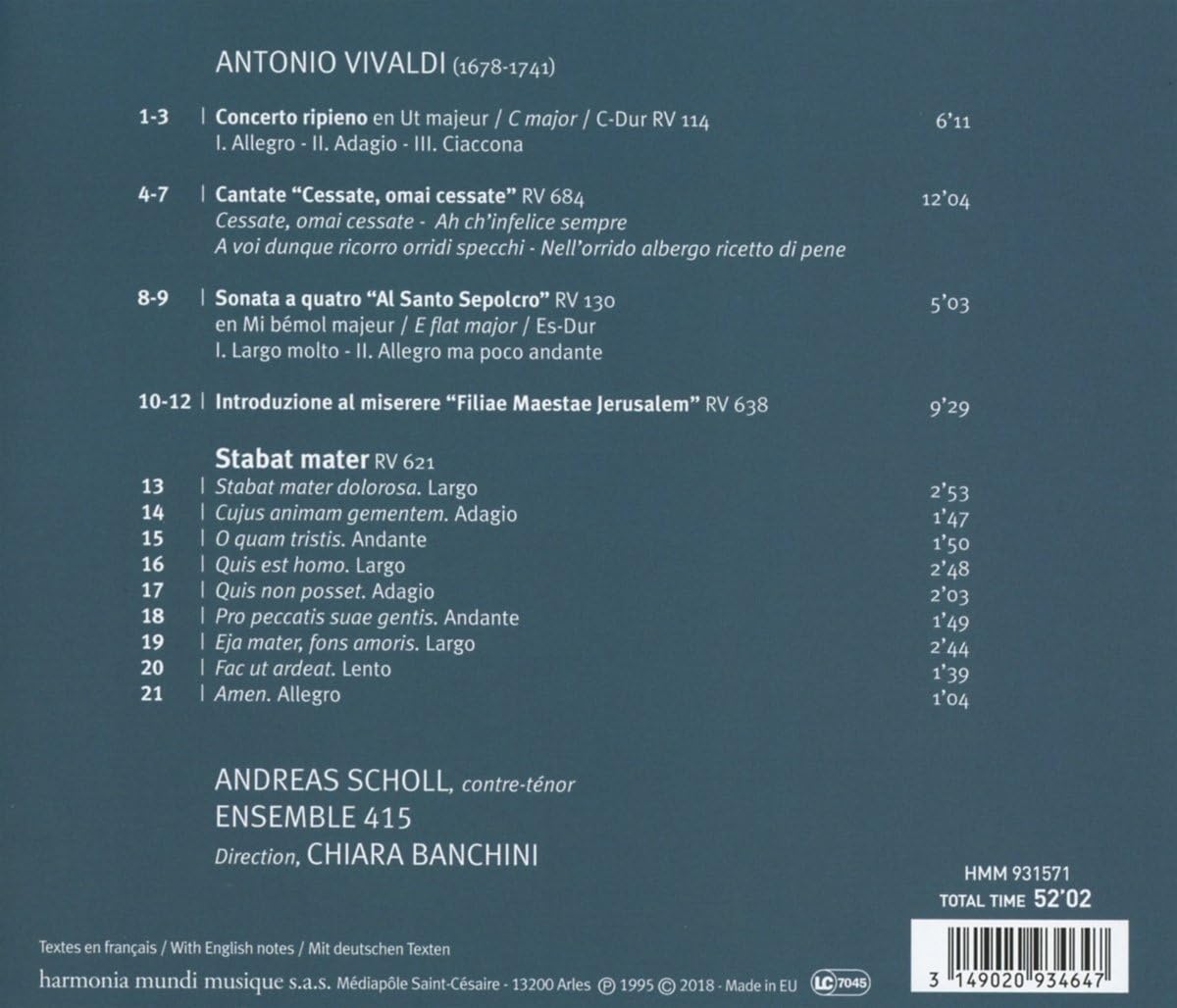 Thumbnail 1 de Vivaldi: Stabat Mater — Harmonia Mundi (Classical Release)