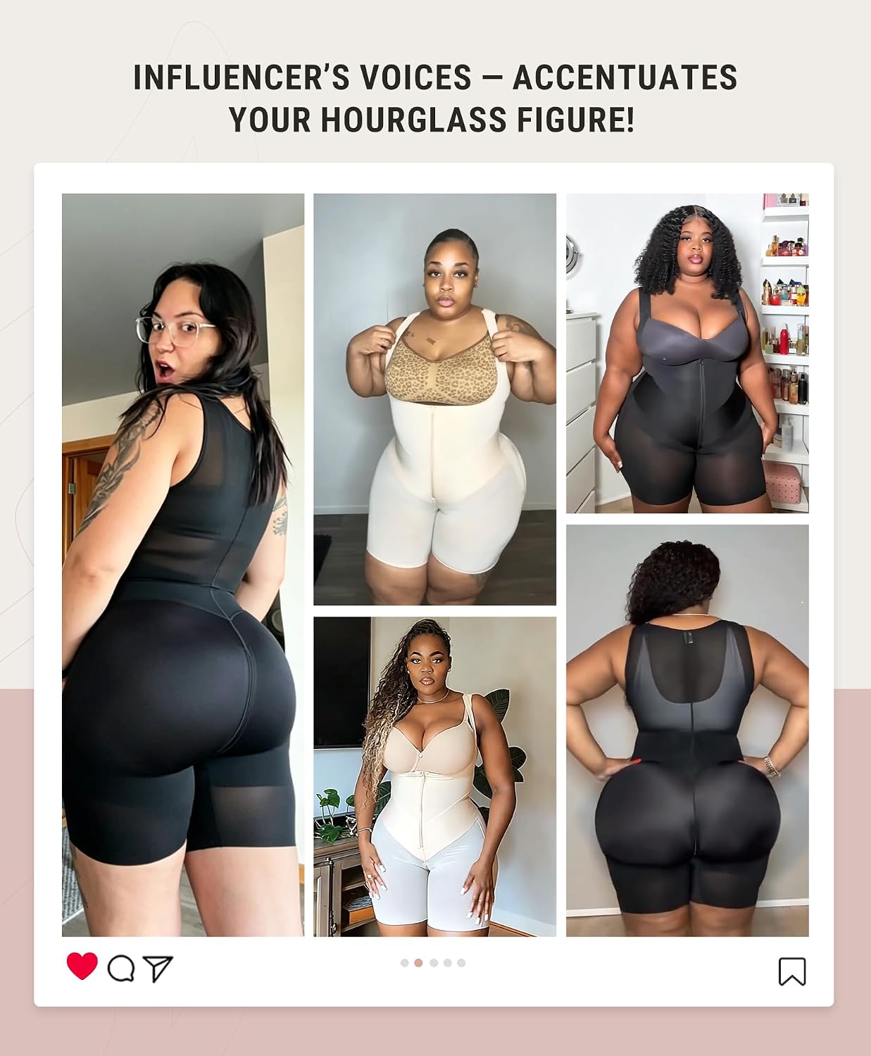 Detalle 1 de FeelinGirl Feelvibe Shapewear Bodysuit with Tummy Control and Crotch Zipper