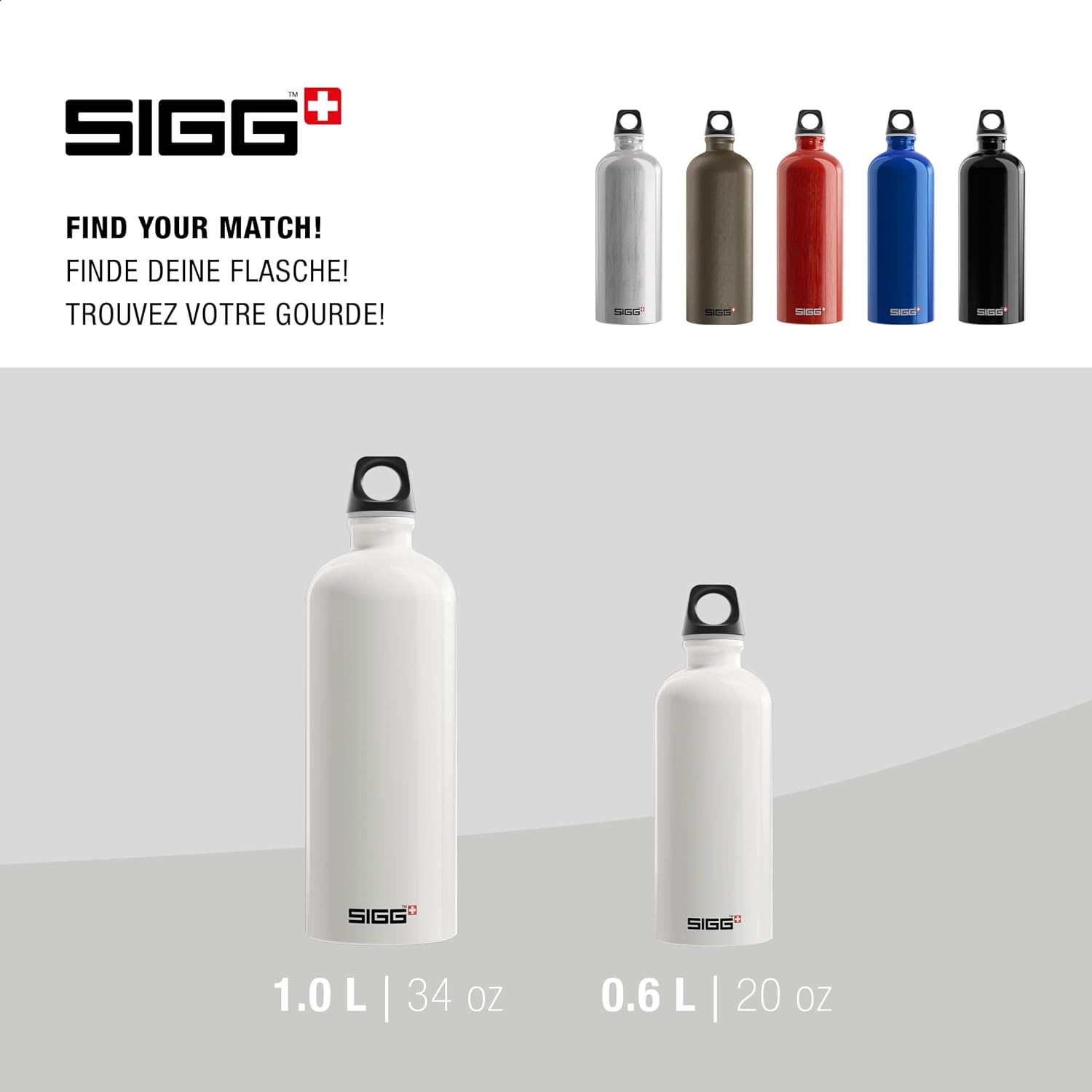 Thumbnail 4 de Sigg Traveller Botella de aluminio, ligera, sin BPA, 0,6-1.5L