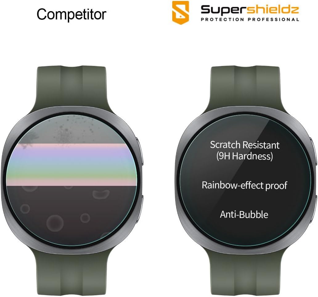 Detalle 2 de Supershieldz Galaxy Watch 9/8 (44mm) Tempered Glass Screen Protector, 3-Pack