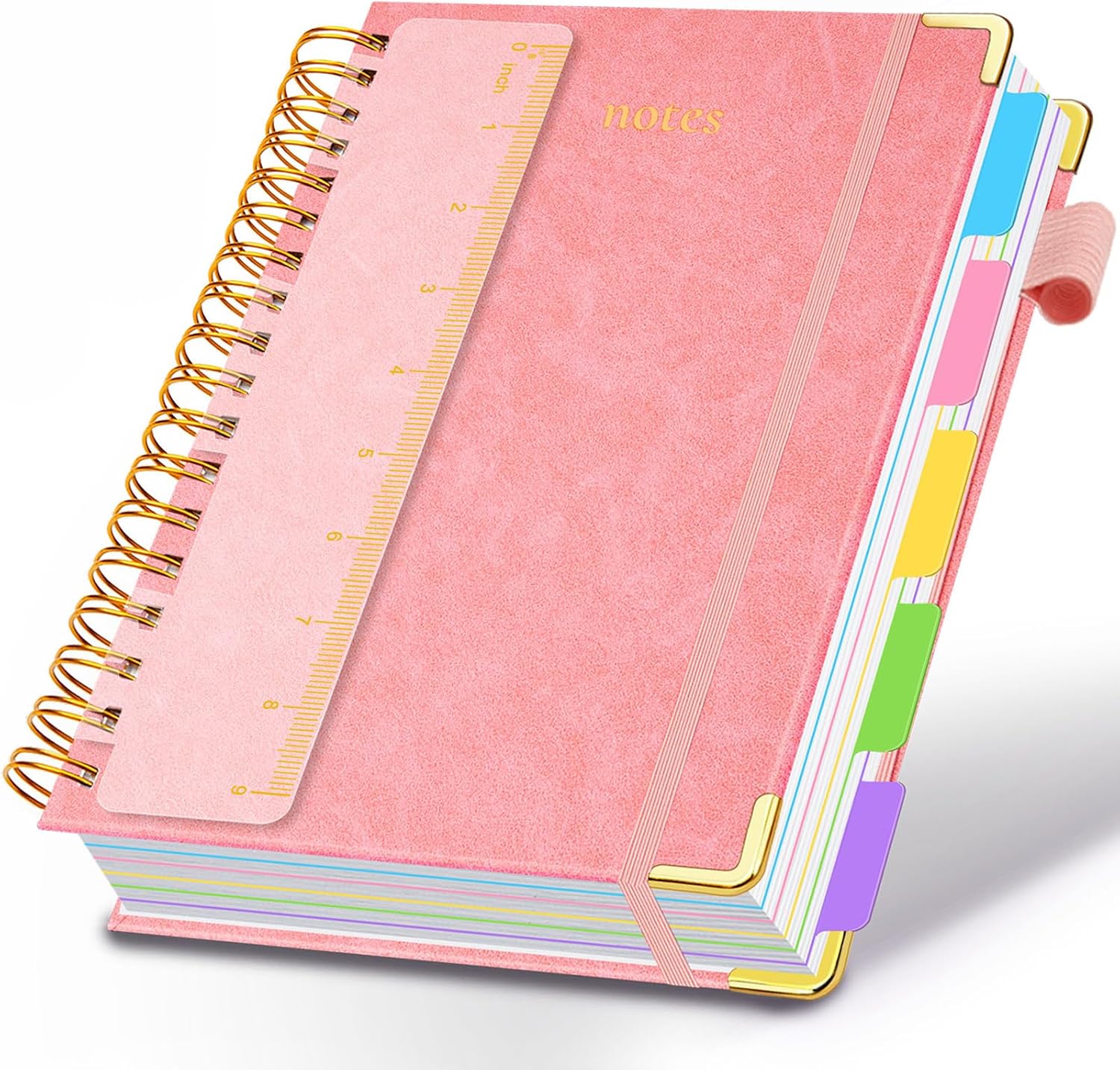 Detalle de GDGDSY 001 Hardcover Spiral Notebook, 8 x 10, 300 Pages, Pink