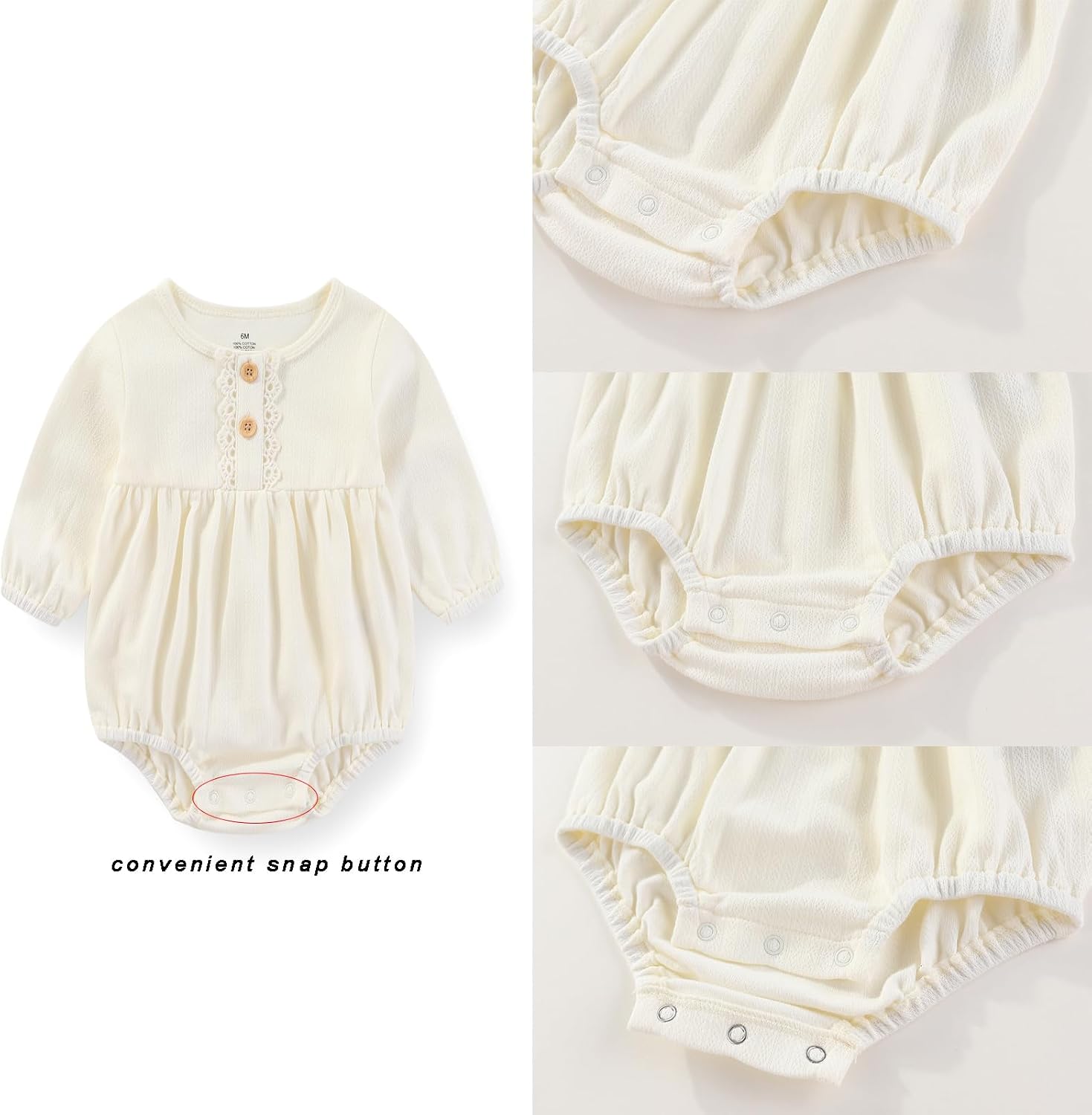 Thumbnail 5 de Ecojoy Baby Girl 3PCs Bodysuit Set