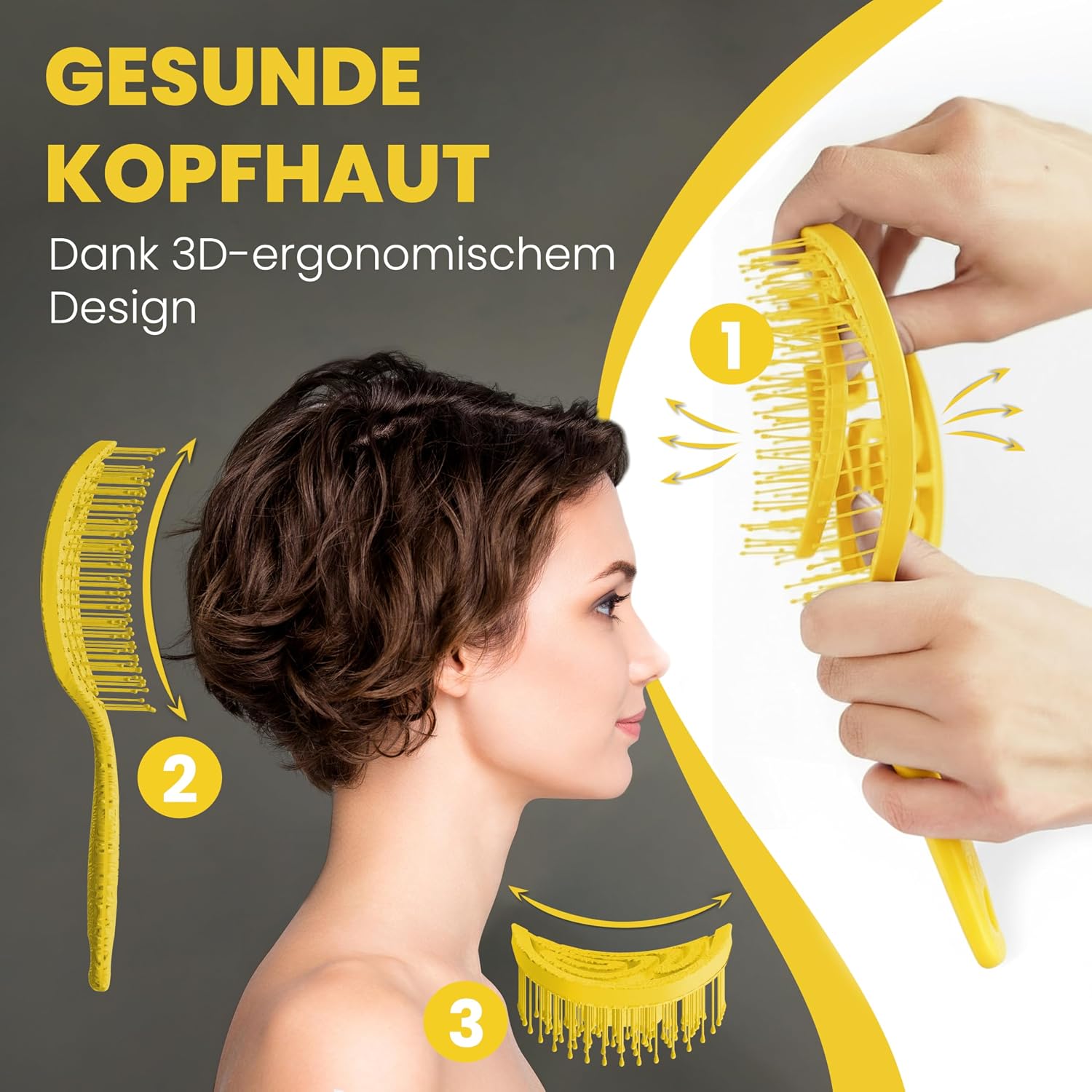 Detalle de Walcora Haarbürste ohne Ziepen – NEUHEIT 2026
