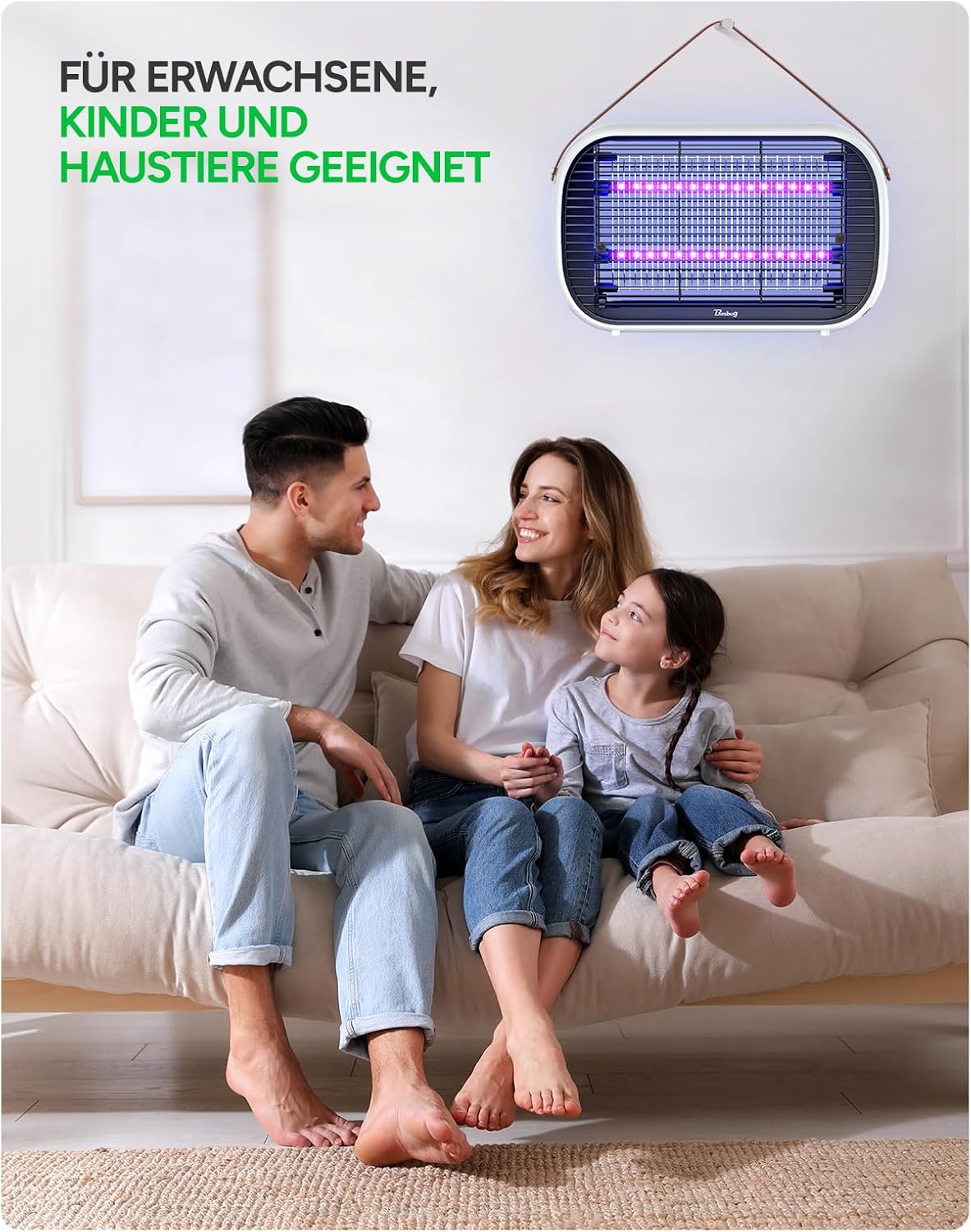 Detalle de Buzbug LED Insektenvernichter MA015B – effektive Innenlösung mit Dual-UV-Technologie