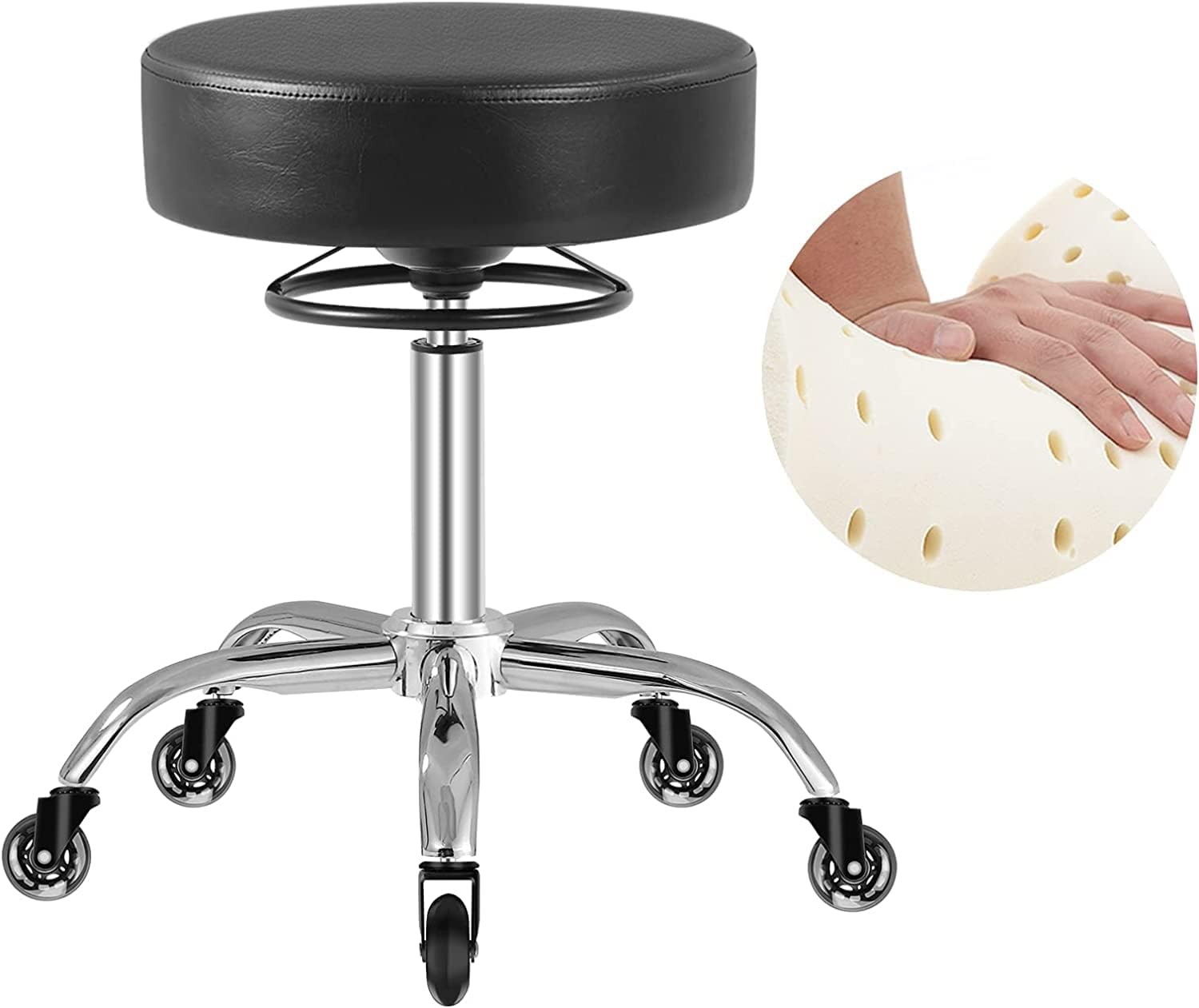 Detalle de OUTMASTER Rollhocker höhenverstellbar mit Rollen