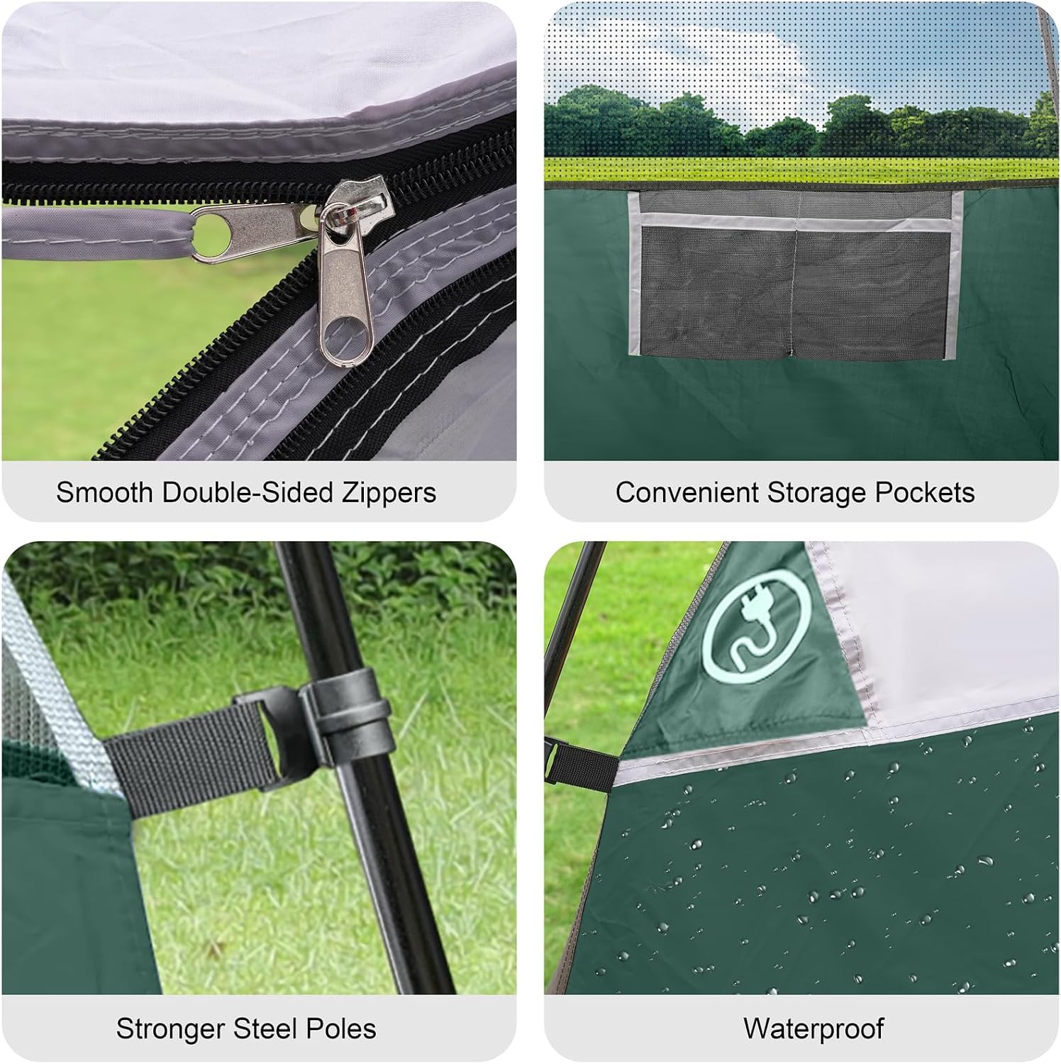 Detalle 2 de CAMPROS CP CP-1107N-1 6-Person Dome Tent with Rainfly and Mesh Ventilation
