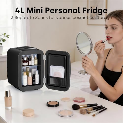Detalle de Enventor Mini Fridge 4 Litre: Compact, Dual-Power Cooler for Home and On the Go