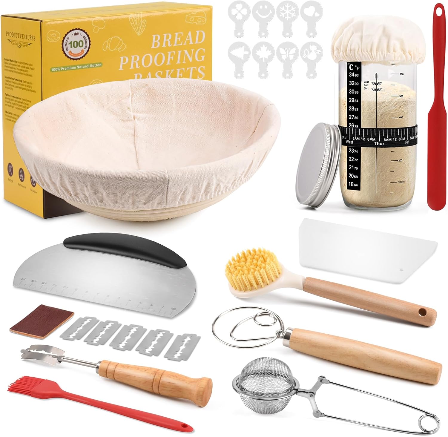 Clheatky Sauerteig Starter Set 11‑teilig
