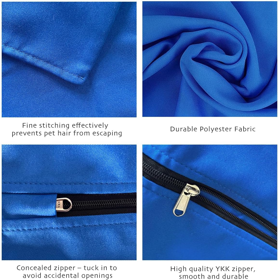 Detalle de Pet Laundry Bag for Washing Machine with YKK Zip – Large Capacity Hair Catcher (Blue, M)