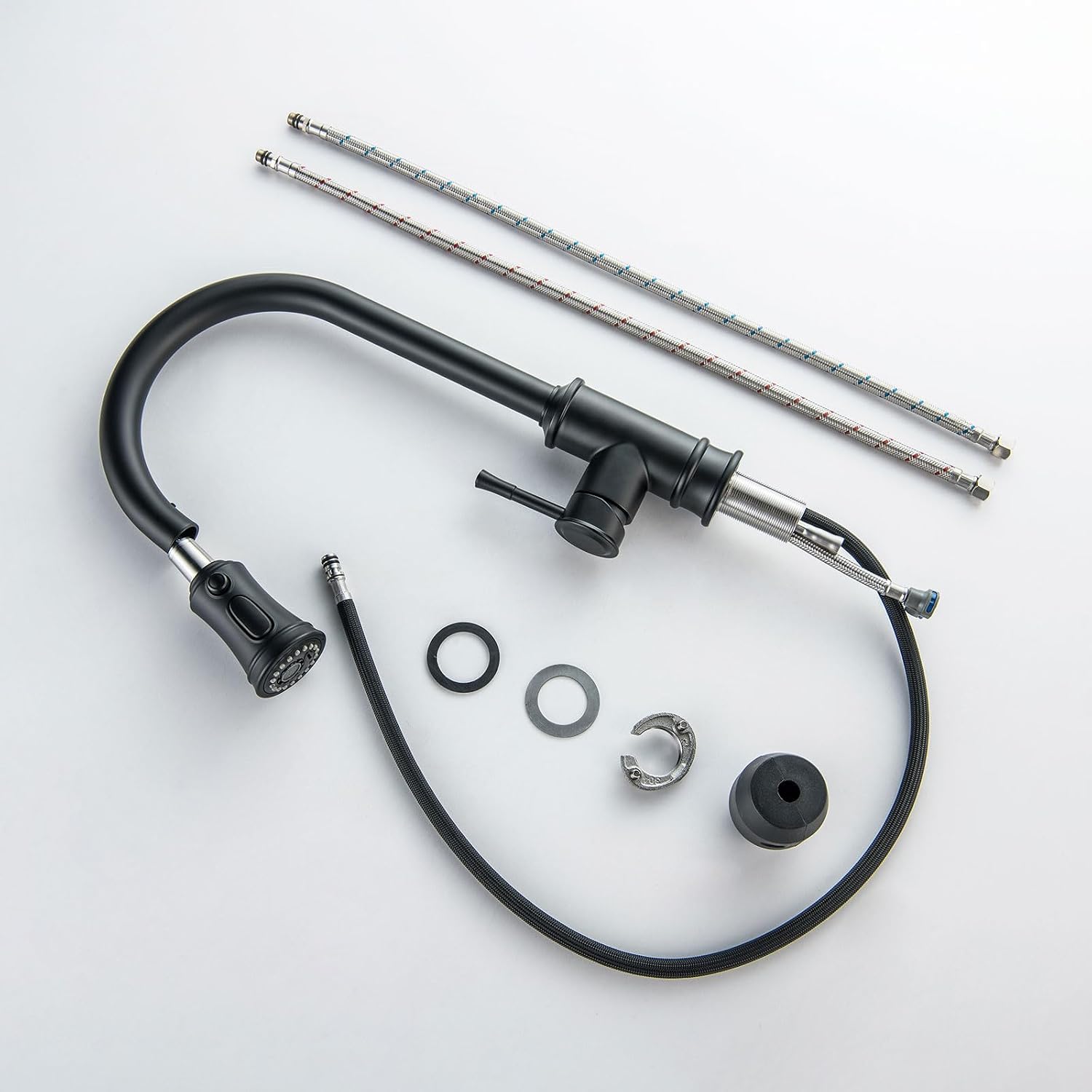 Thumbnail 6 de Vintage Kitchen PsycheCove Faucet: 360° Swivel, 3 Spray Patterns, Matte Black
