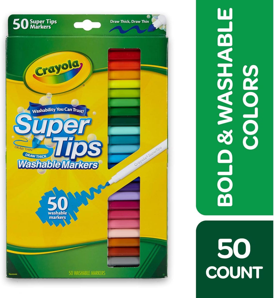 Detalle de クレヨラ Super Tips 585050 水で落とせるマーカーペン 50色セット