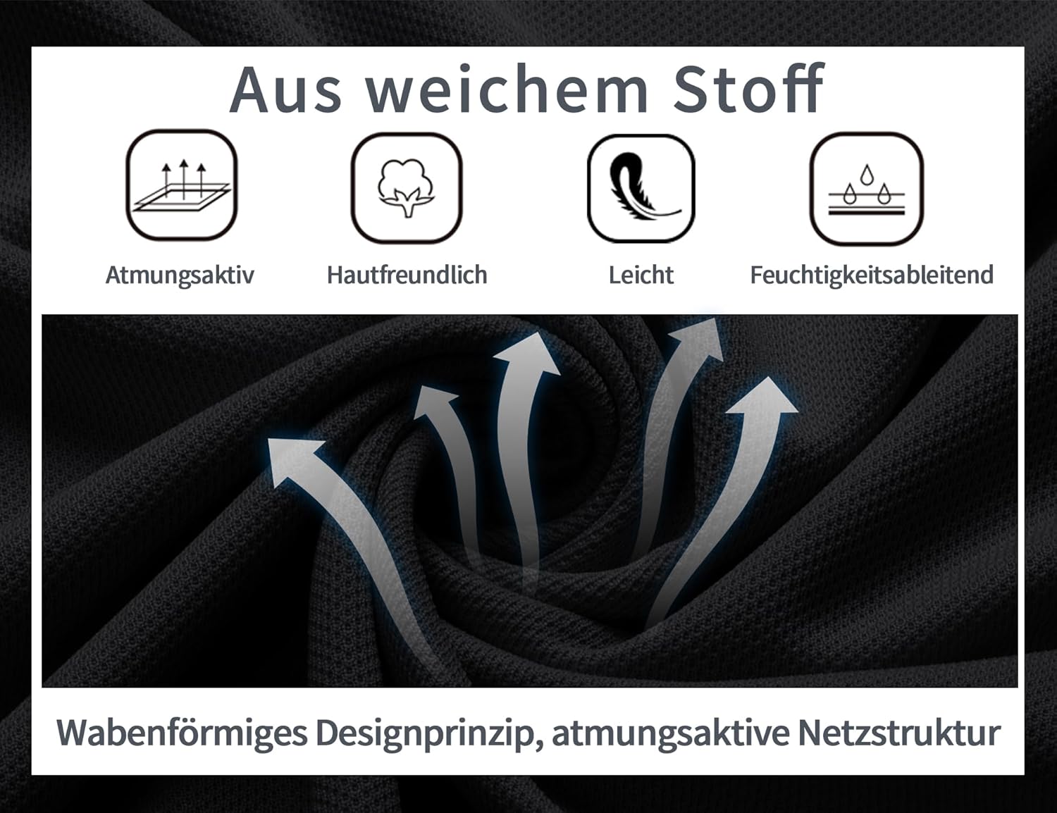 Thumbnail 4 de geeksport Herren-Poloshirt Kurzarm aus Polyester – Funktions-Polo für Golf, Sport & Alltag