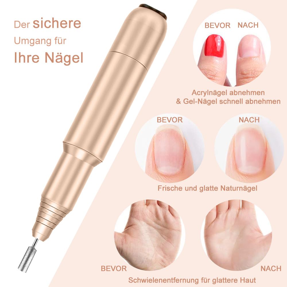 Detalle 2 de FOLAI Elektrischer Nagelfräser mit 0-20.000 U/min