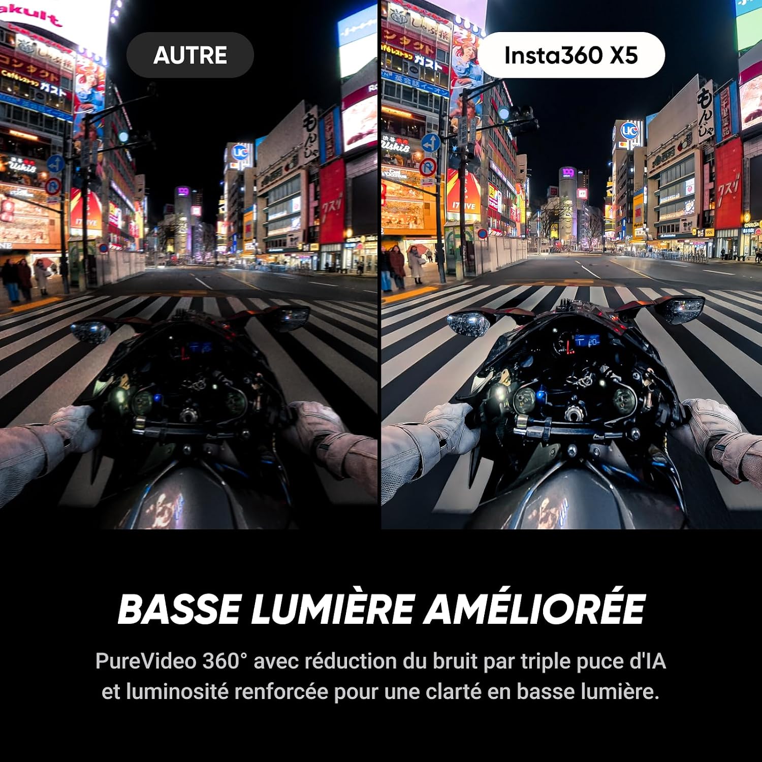 Detalle de Insta360 X5 Pack Essentiels Blanc satiné — caméra 360° 8K étanche avec perche invisible et audio amélioré