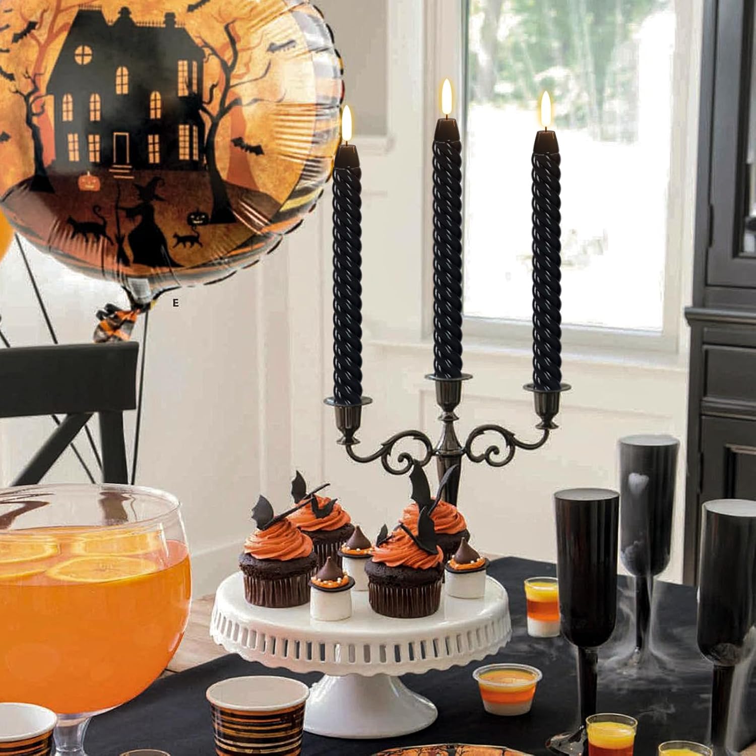 Detalle de Lasumora Flameless Taper Candles, Real Wax
