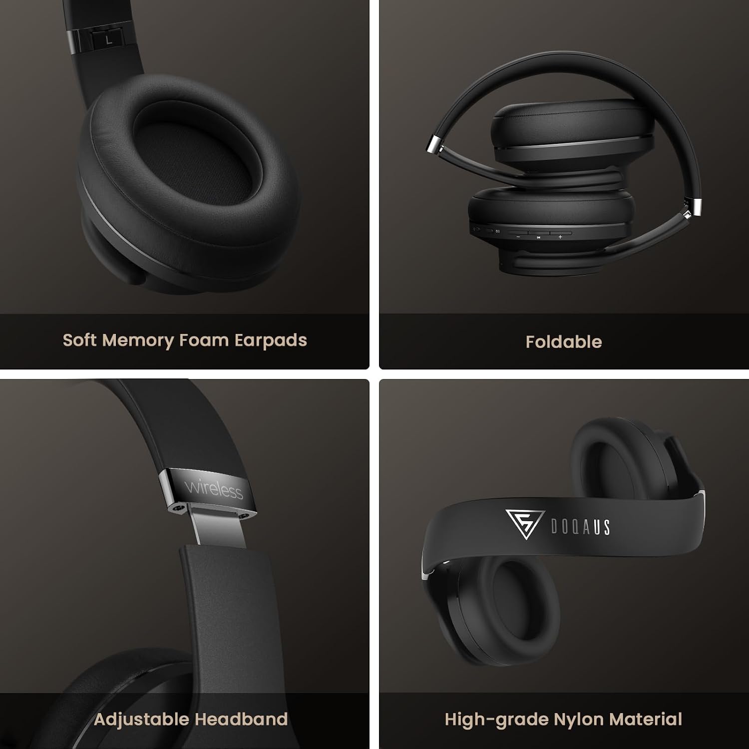 Thumbnail 6 de DOQAUS CARE1 PRO LIFE5 Over-Ear Bluetooth Headphones, 90-Hour Playtime