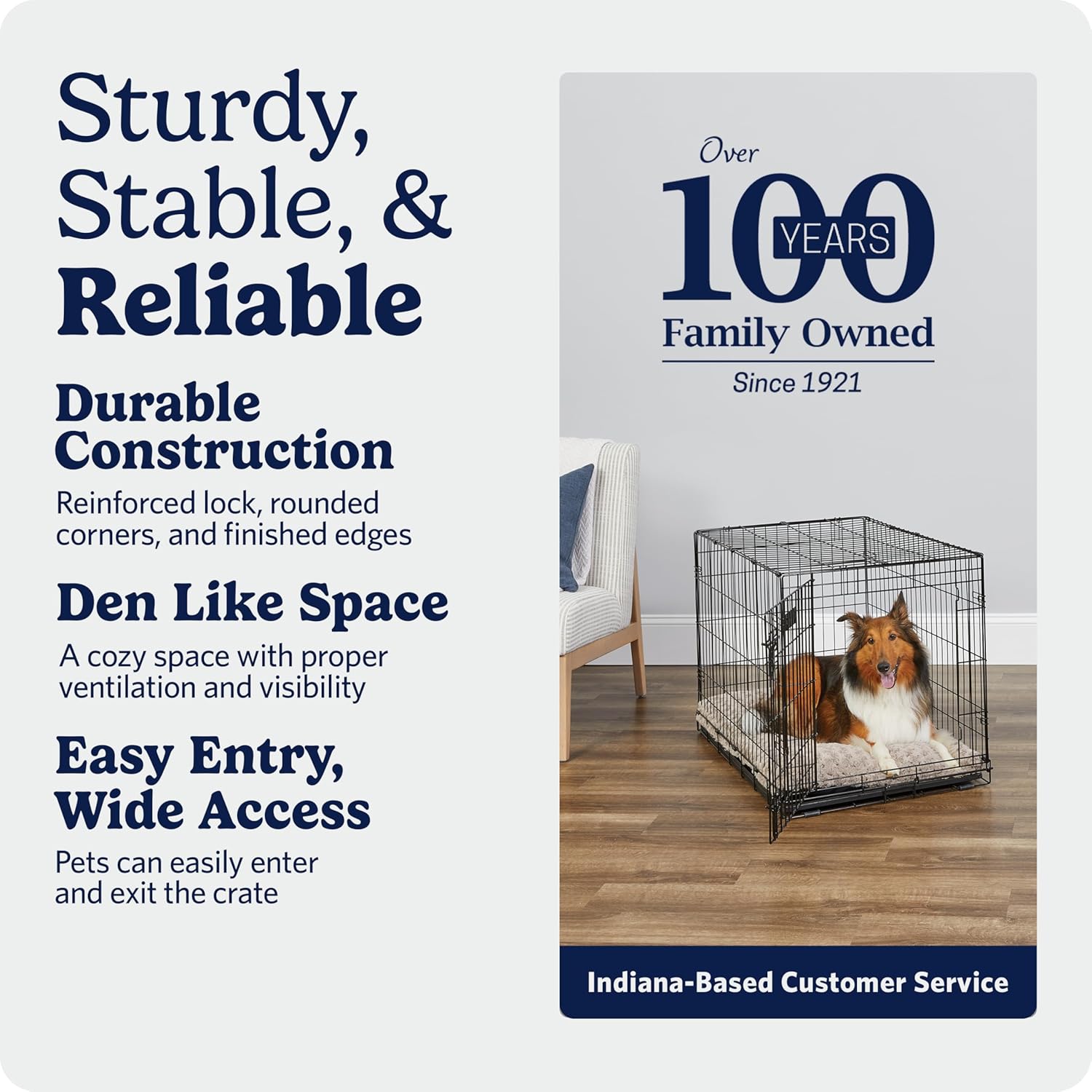 Detalle de MidWest iCrate 36-Inch for Medium-Large Breeds (41-70 lbs): A Practical, Divider-Equipped Training Crate