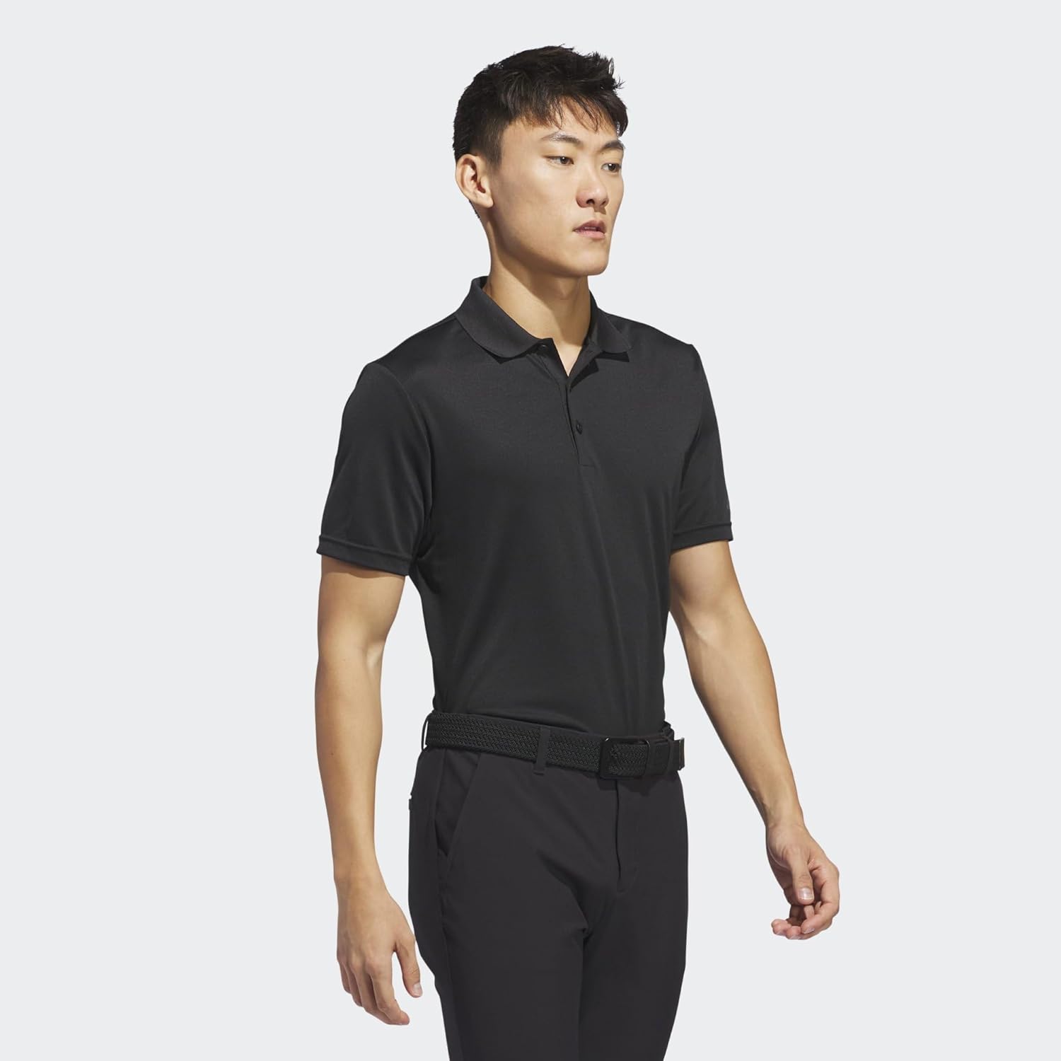 Thumbnail 6 de adidas Men’s Core Performance Primegreen polo shirt (Black) – regular fit with three-button collar