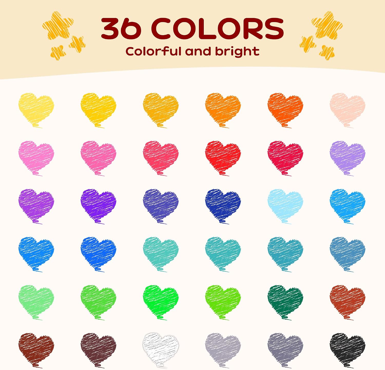 Thumbnail 6 de YPLUS Peanut Crayons for Toddlers – 36 Colors Non-Toxic, Easy-Grip & Washable