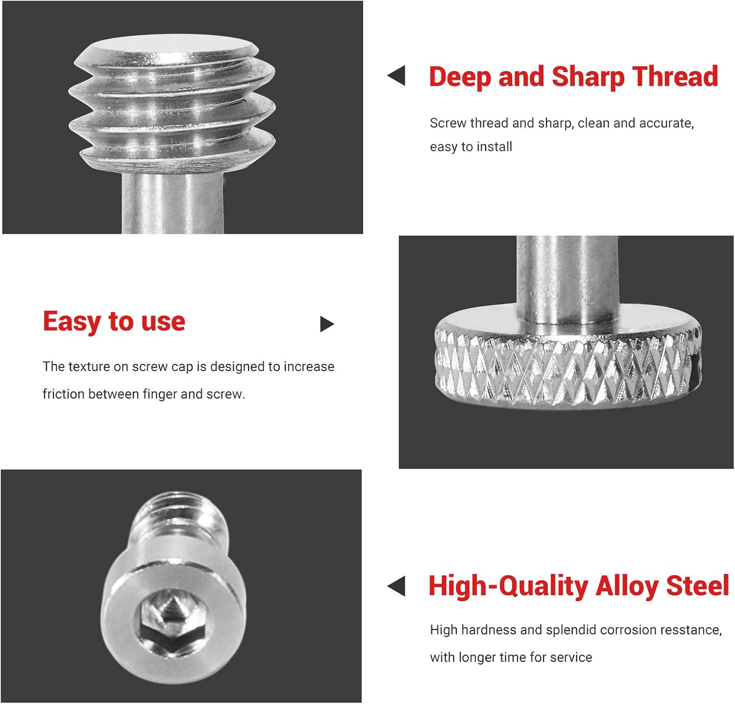 Thumbnail 6 de SMALLRIG Camera Screws Viti per Telecamera, Set 26 viti (1/4, 3/8, M2, M2.5, M3, M4) con scatola