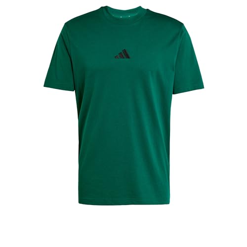 Thumbnail 8 de adidas Hombre Essentials Small Logo Single Jersey Shirt – Collegiate Green/Black, talla L