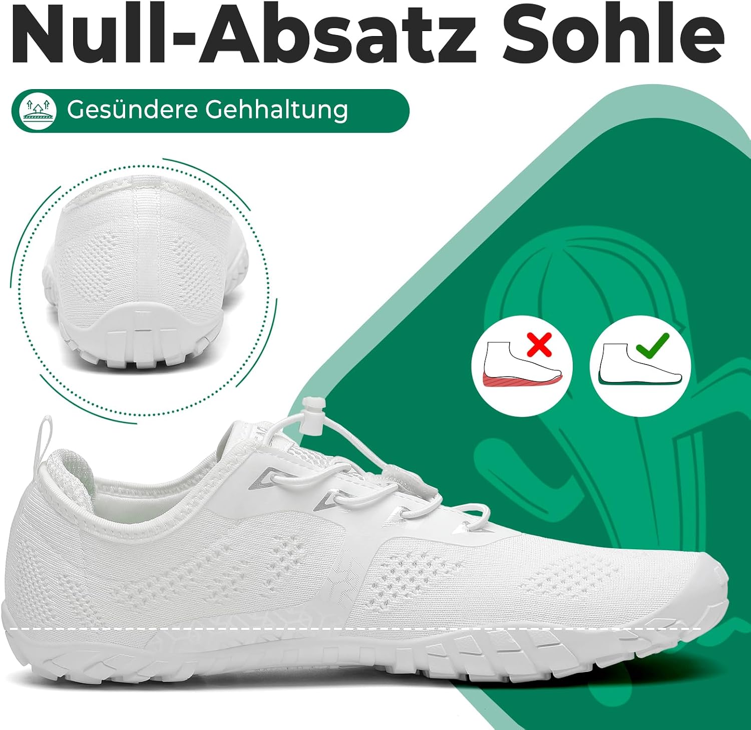 Detalle 2 de SAGUARO Knit Barfußschuhe 36 bis 48