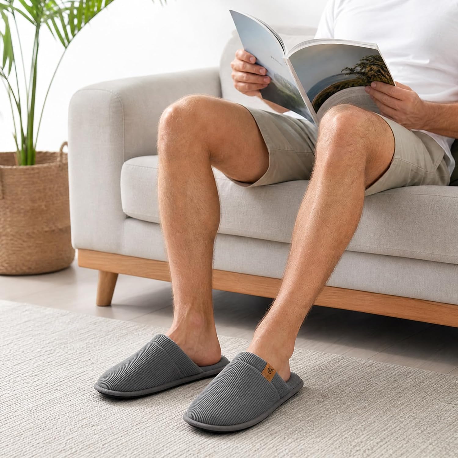 Thumbnail 2 de VeraCosy chaussons respirants homme mémoire foam