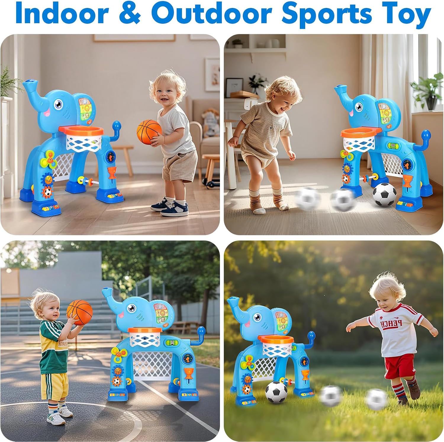 Thumbnail 1 de Toddler Basketball Hoop & Soccer Goal 12-18M