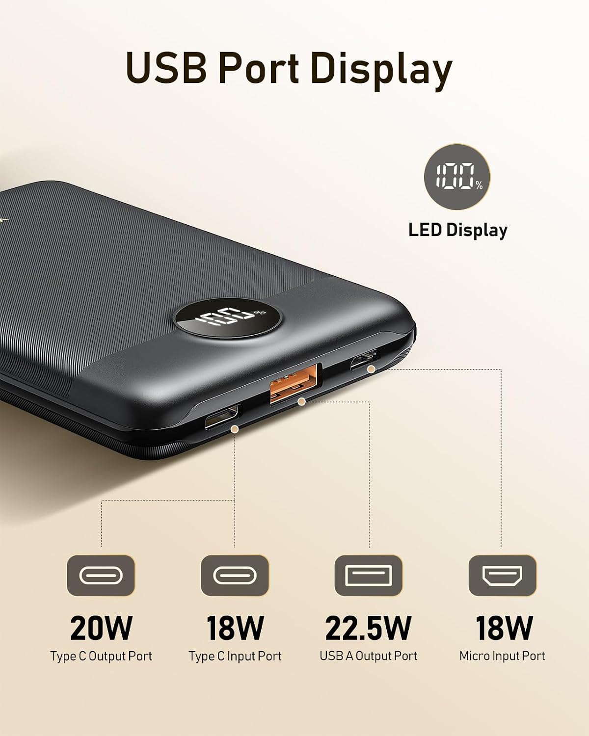 Thumbnail 2 de VEEKTOMX Power Bank 10000mAh fast charging