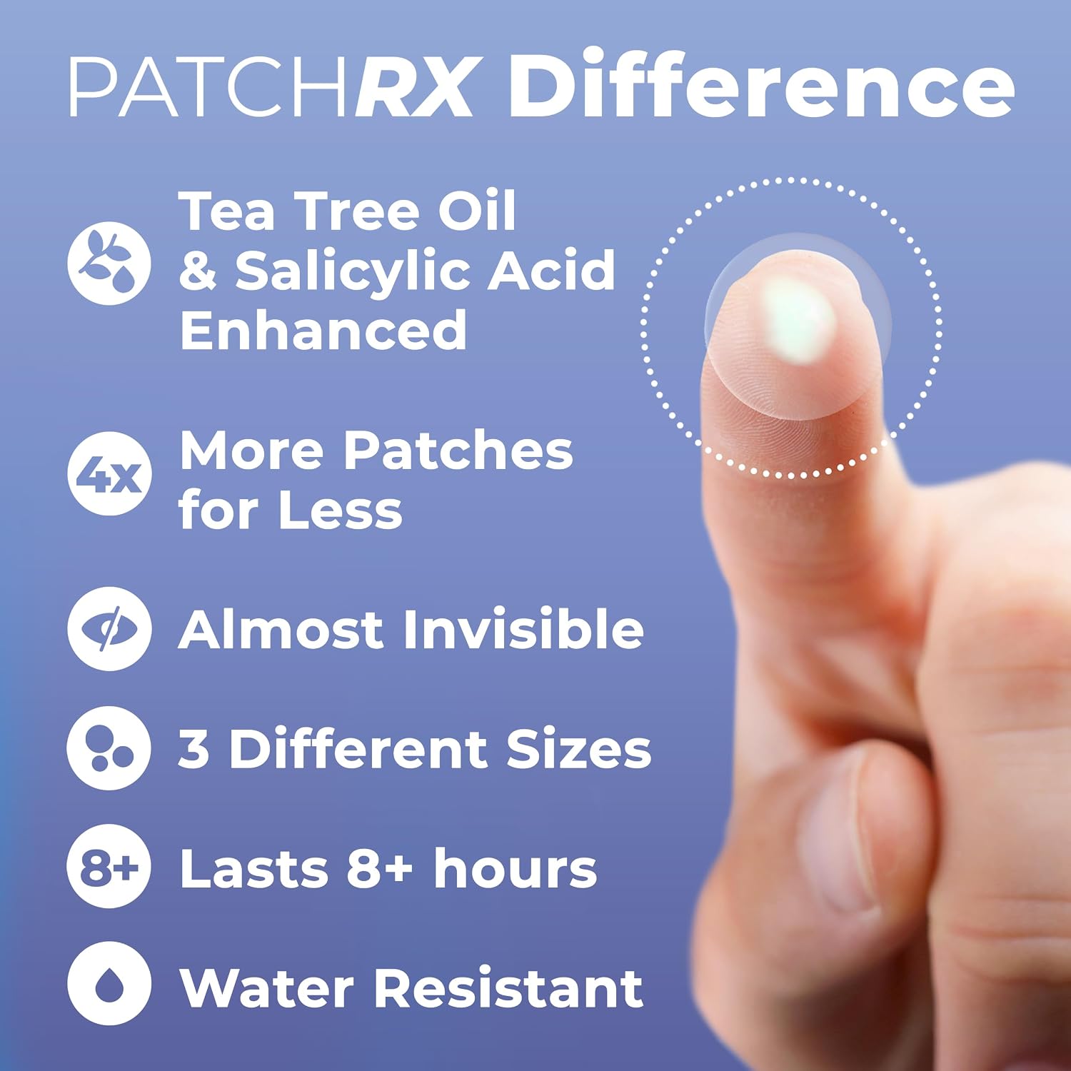Detalle de PatchRx Pimple Patches 240 Hydrocolloid Dots