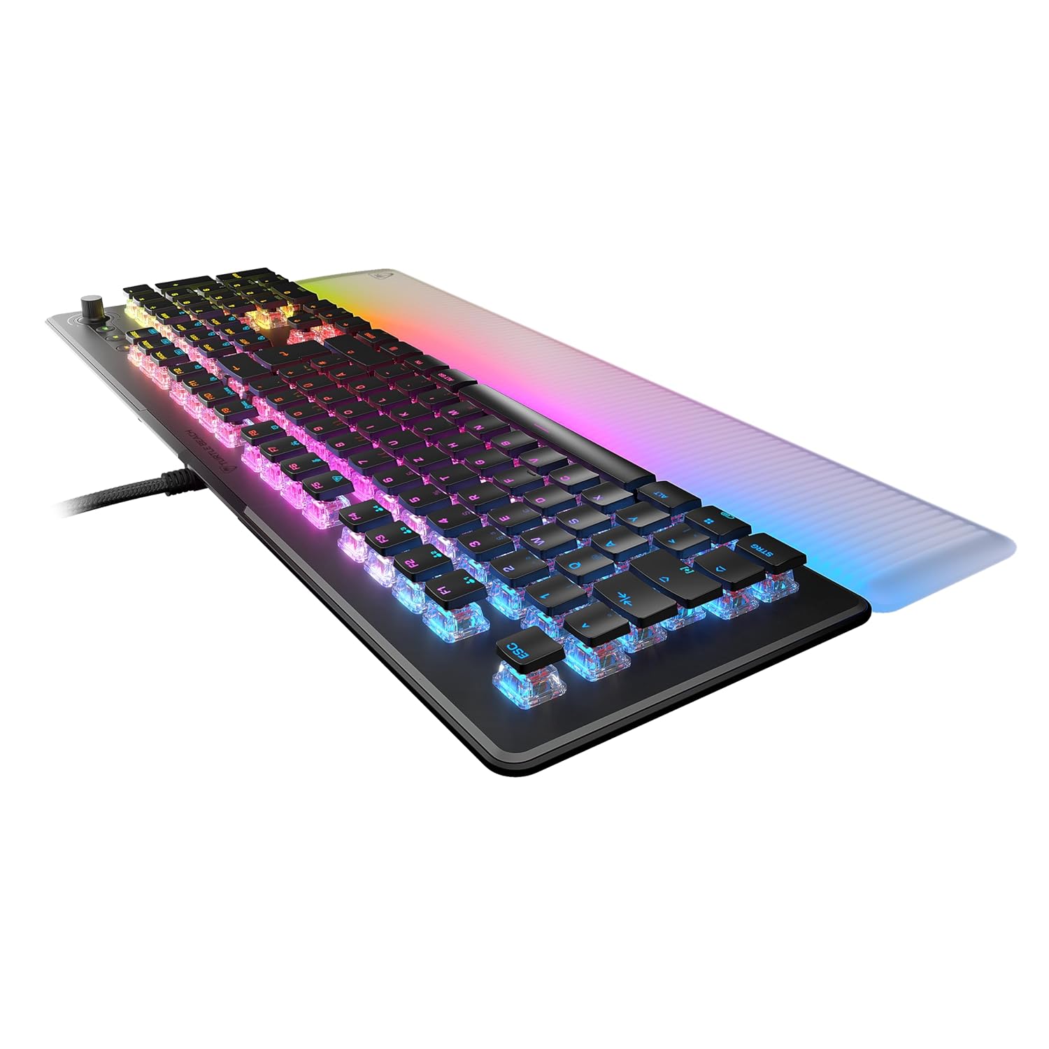 Detalle 2 de Turtle Beach Vulcan II Max – Optisch-mechanische Tastatur mit Titan II Schaltern, RGB und Handballenauflage