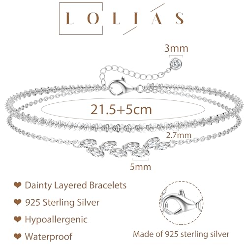 Thumbnail 5 de LOLIAS Layered Fussketten für Frauen Silber 925 – wasserdicht, verstellbar