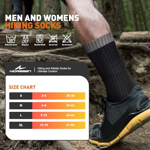 Thumbnail 8 de Niorasen Merino Wool Hiking Socks – Thick Cushioned Seamless Crew, Unisex (3 Pairs)