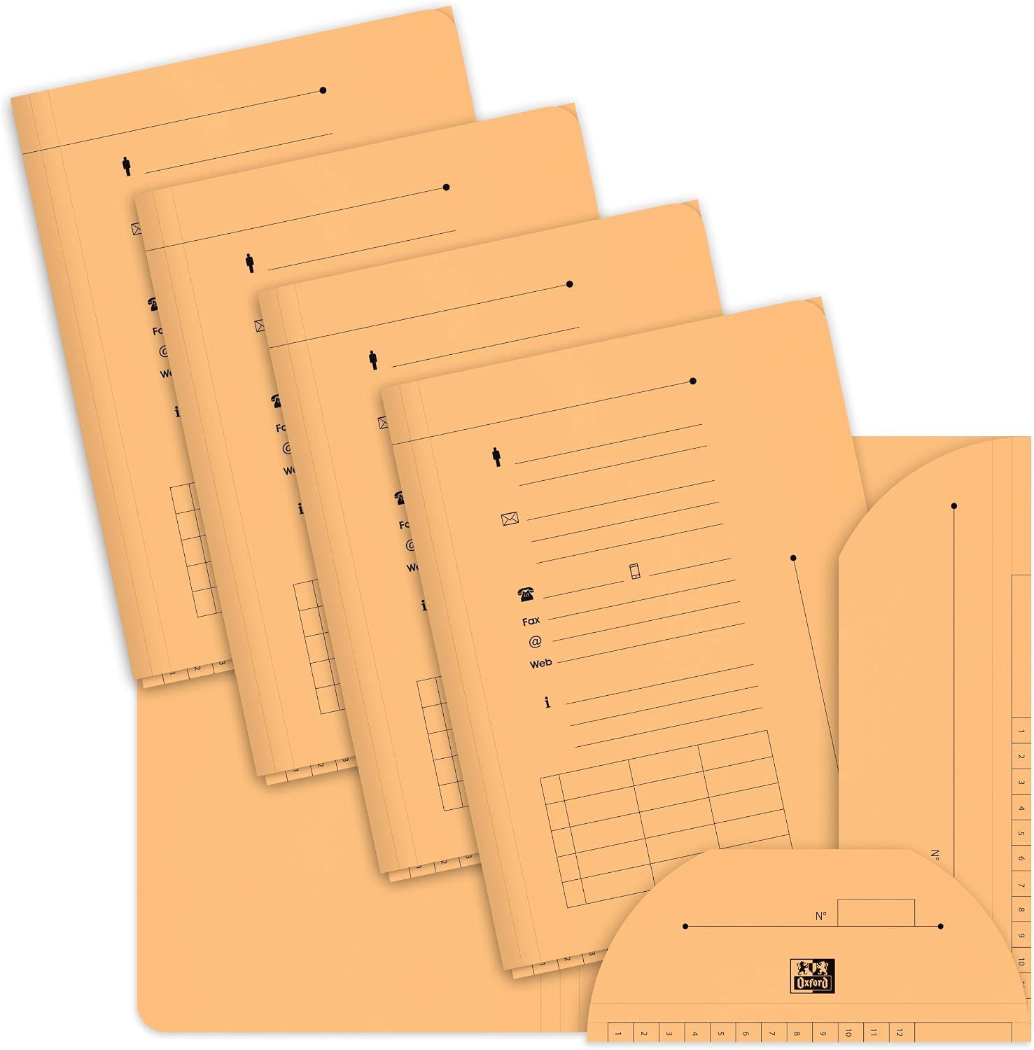 OXFORD ultimate Lot de 25 Sous chemises A4 Kraft Orange