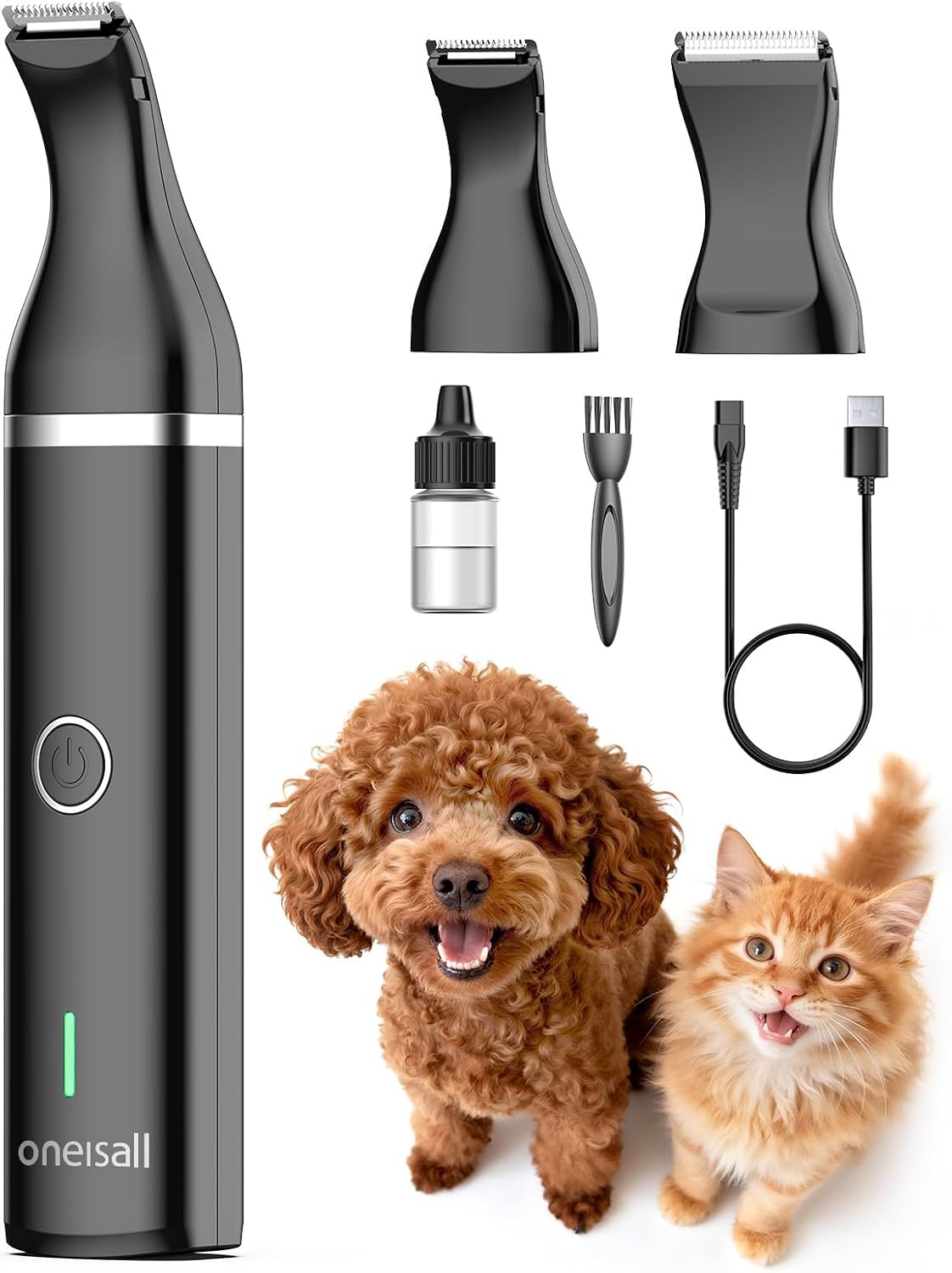 Thumbnail 6 de oneisall Leise Hundeschermaschine für Pfoten & Trimmbereiche – kabellos, grün