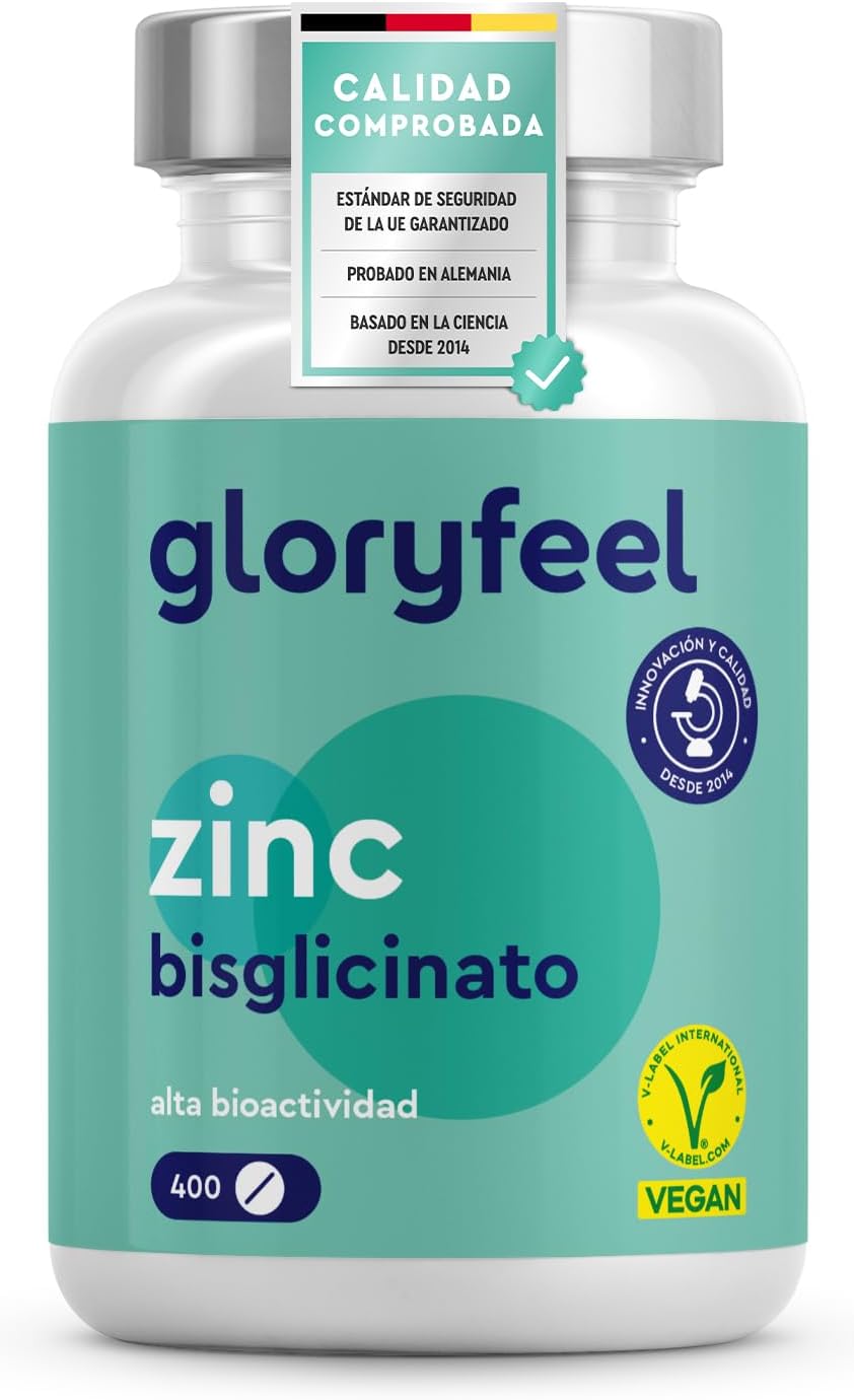 Detalle de Zinc 25mg 400 tabletas Bisglicinato 💊