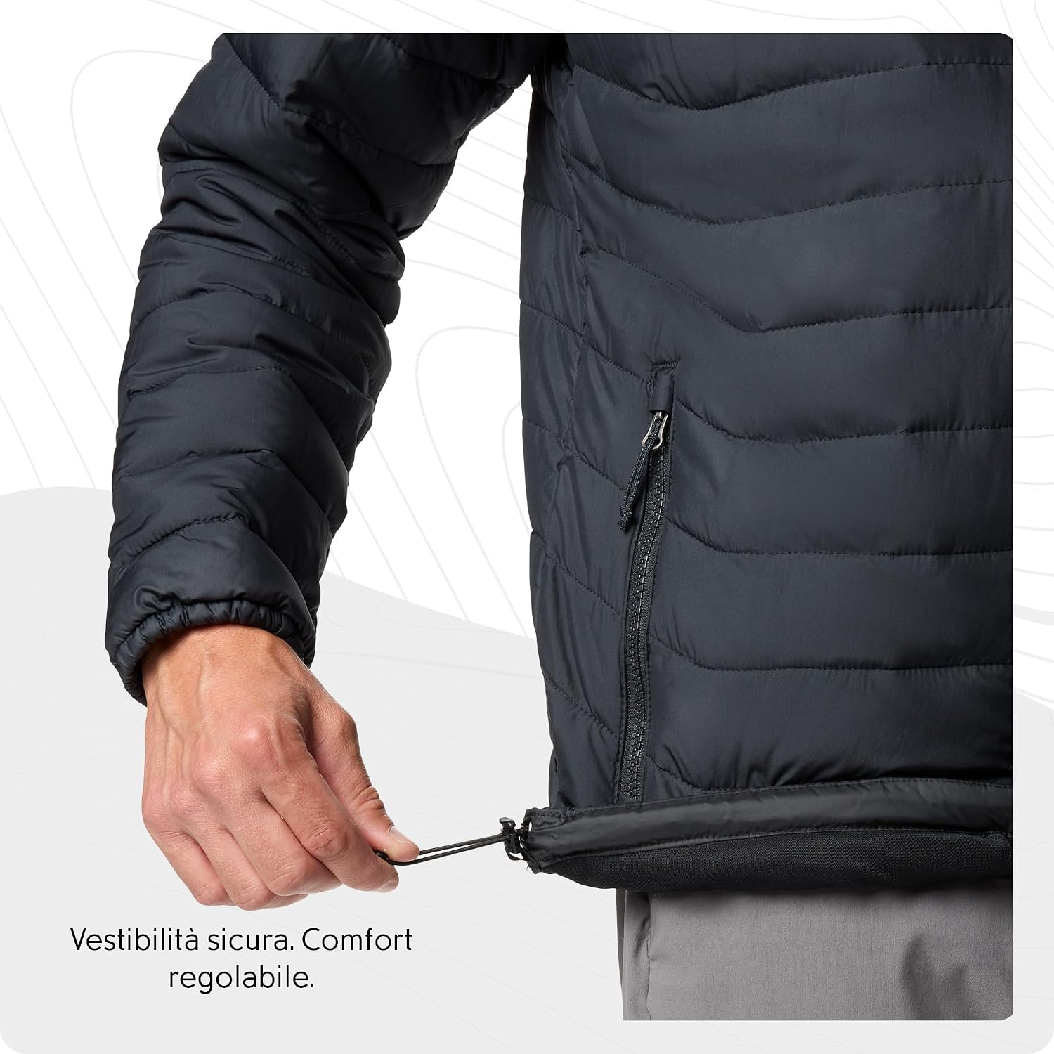 Detalle 2 de Columbia Powder Lite 2 Jacket da uomo, piumino invernale urbano e outdoor