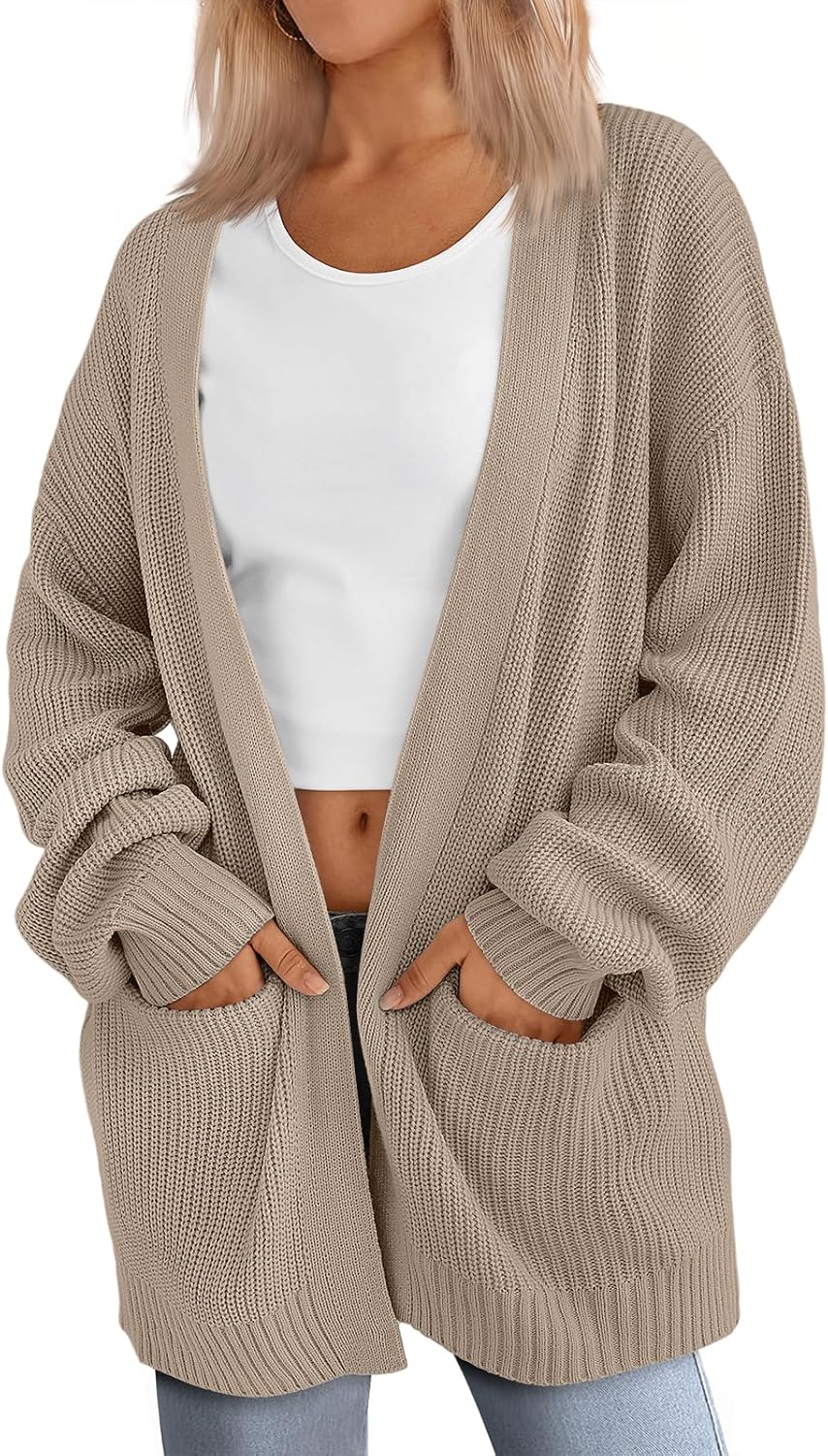 Detalle de LILLUSORY Oversized Womens Cardigan with Pockets