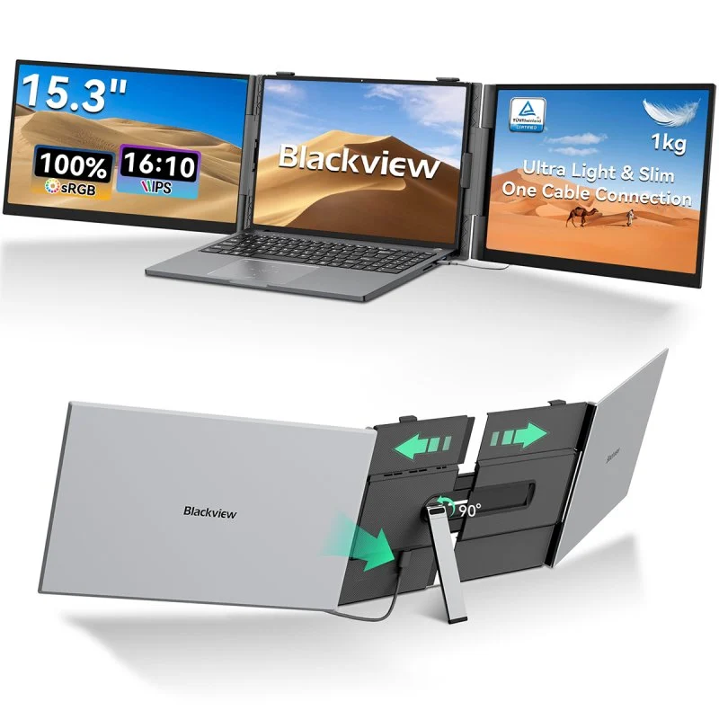 Detalle de Monitor Blackview DCM8 Pro 15,3" IPS FullHD 60 Hz – ultraligero con altavoz integrado y USB-C